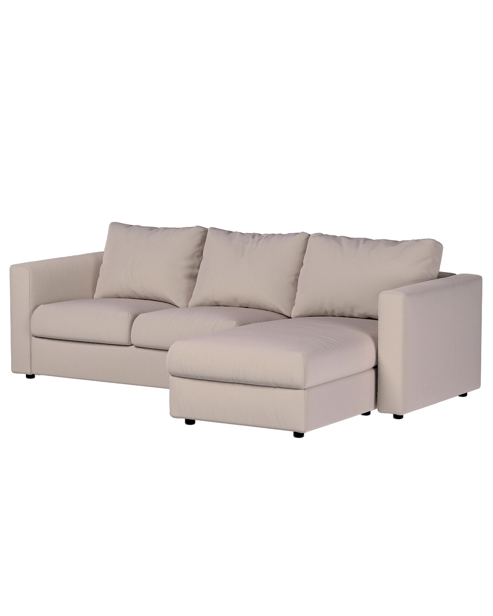 Cover for chaise section Vimle product colour beige fabric velvet (hover)