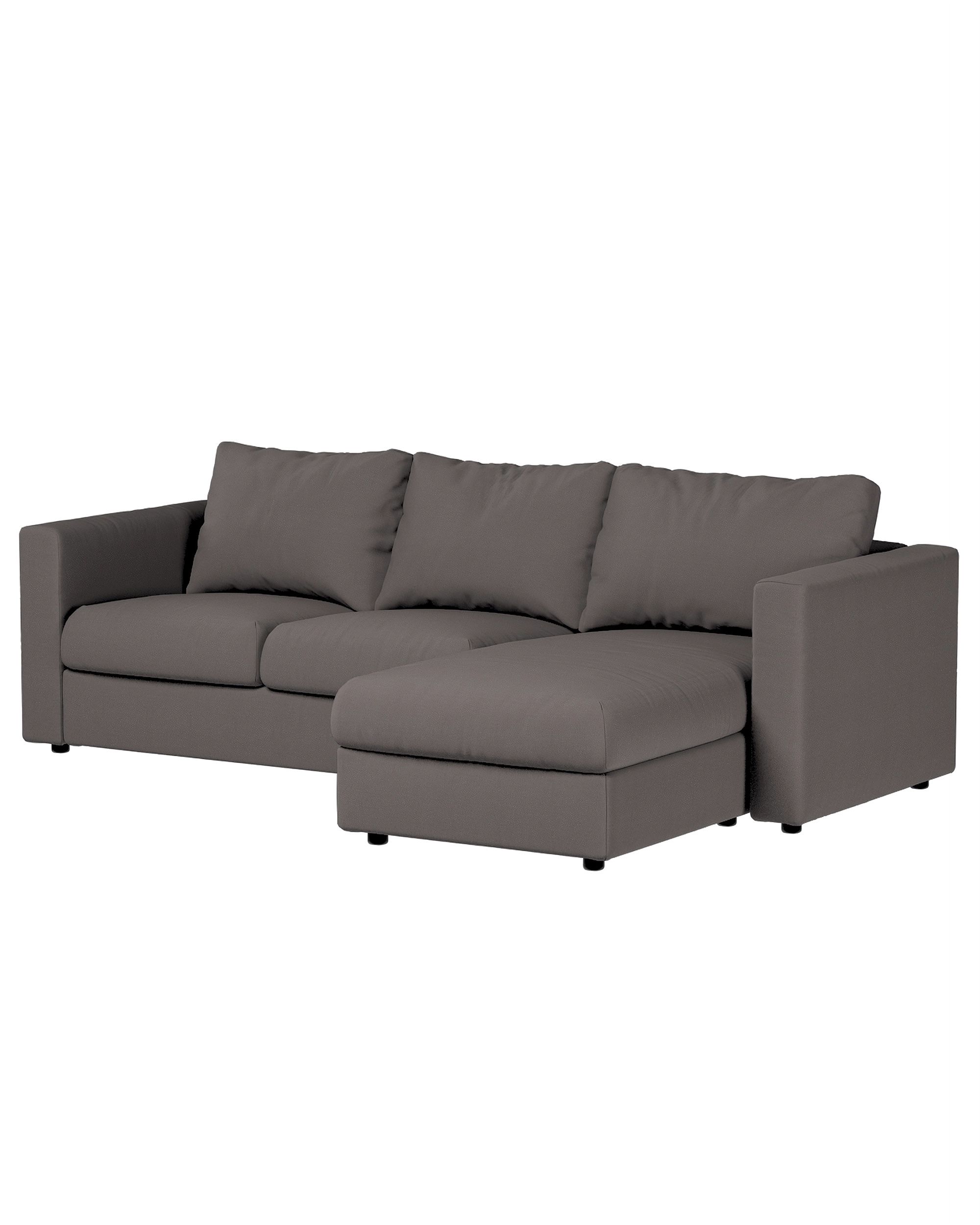 Cover for chaise section Vimle product colour brown fabric velvet (hover)