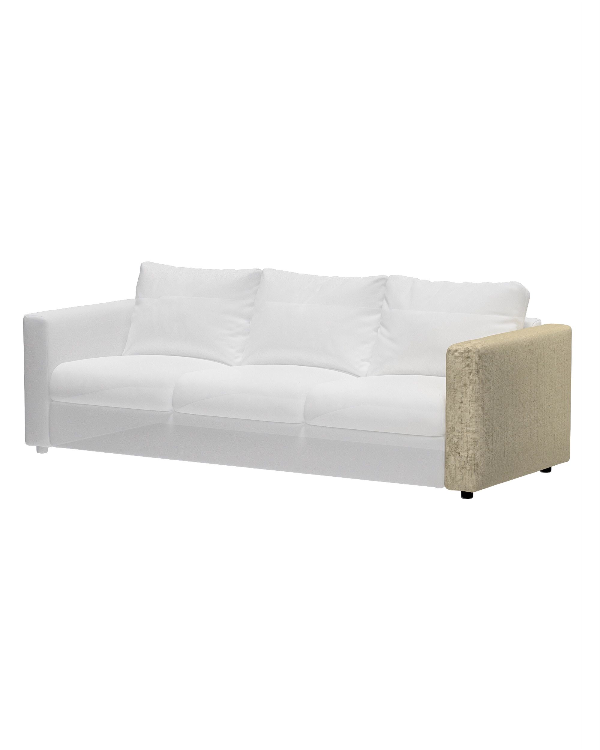 Cover for armrest Vimle product colour beige fabric structured