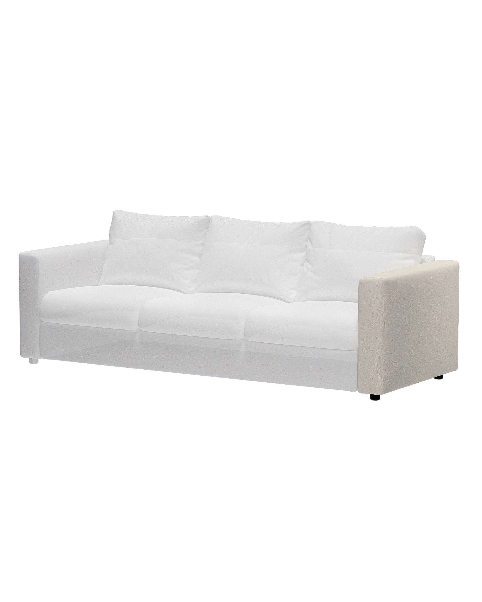 Cover for armrest Vimle product colour grey fabric structured