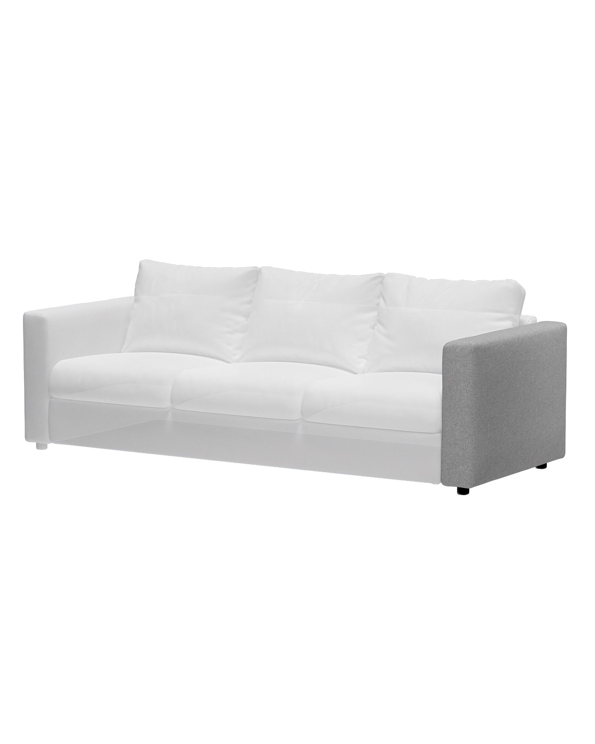 Cover for armrest Vimle product colour grey fabric structured
