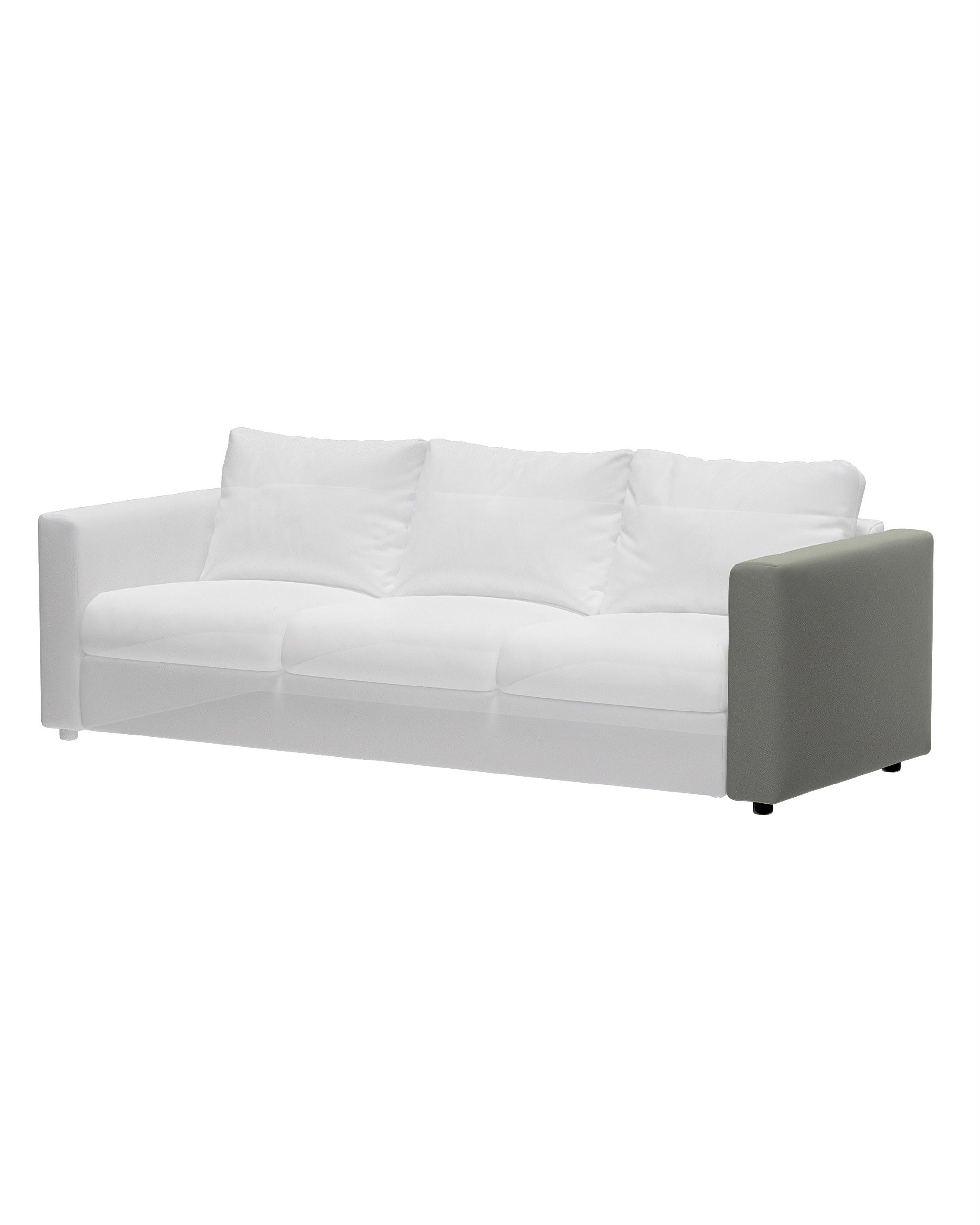 Cover for armrest Vimle product colour grey fabric gloss, velvet