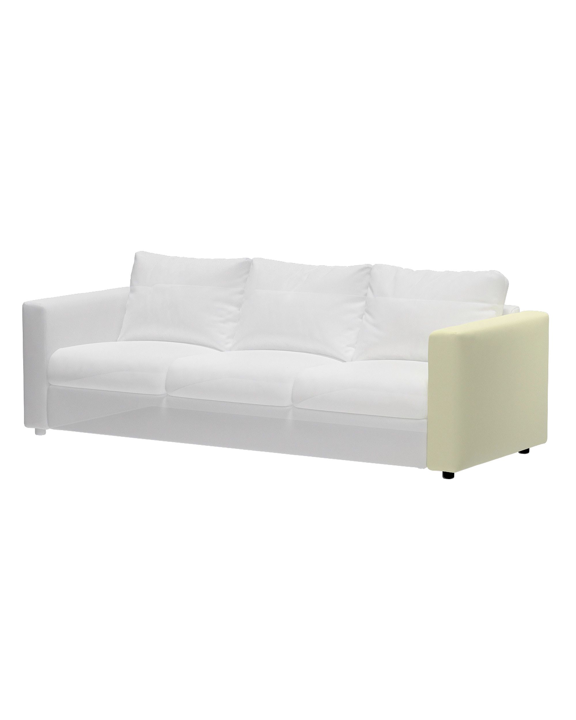 Cover for armrest Vimle product colour ecru fabric gloss, velvet (hover)