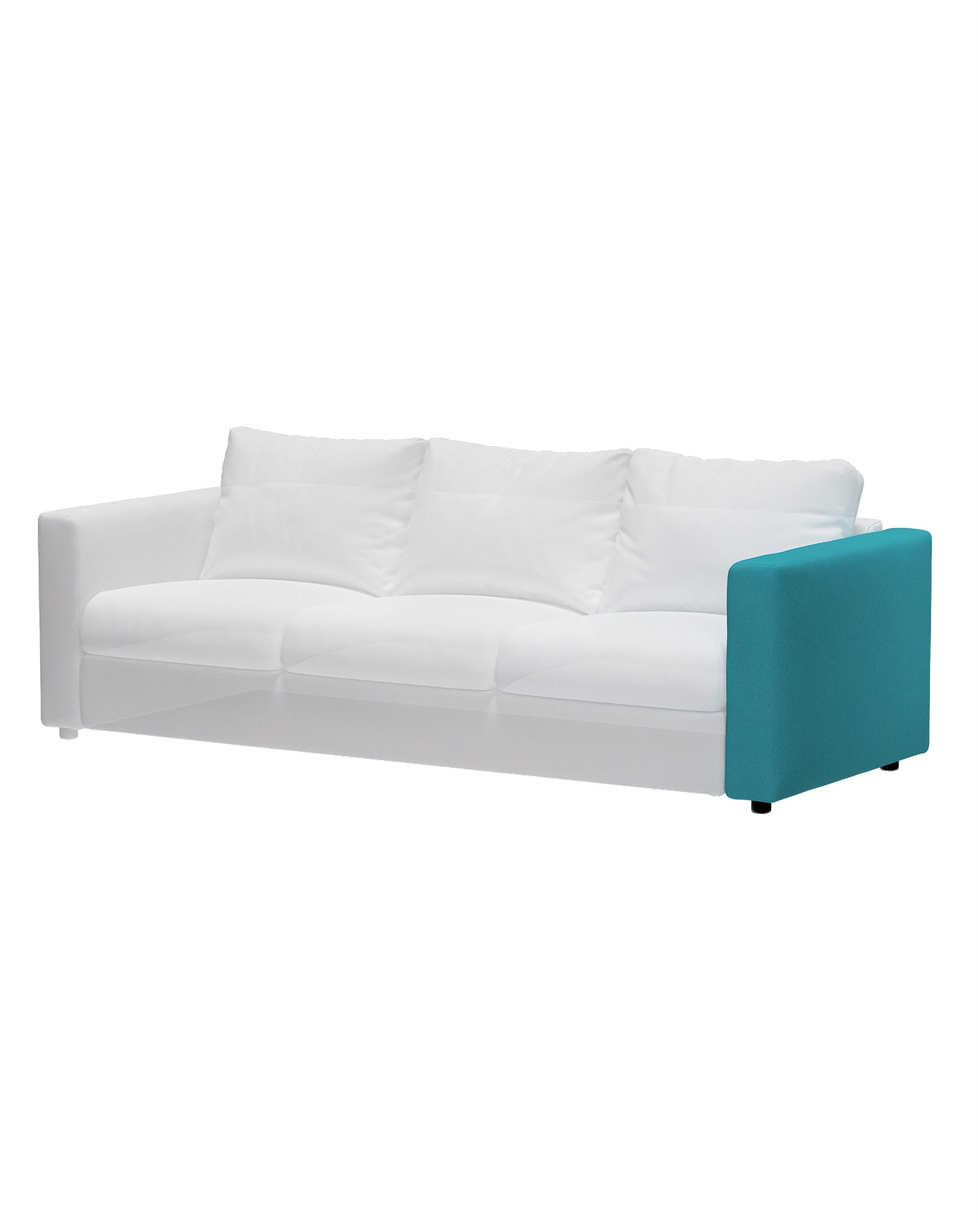 Cover for armrest Vimle product colour blue fabric structured
