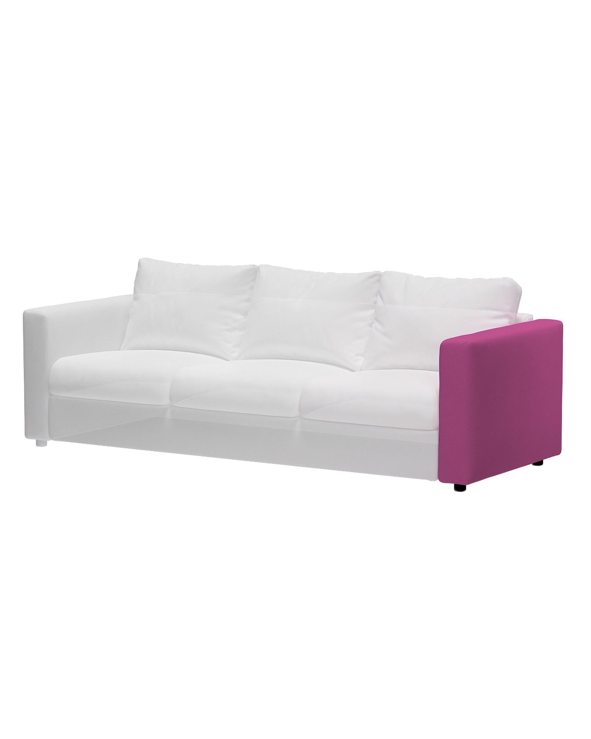 Cover for armrest Vimle product colour pink fabric structured