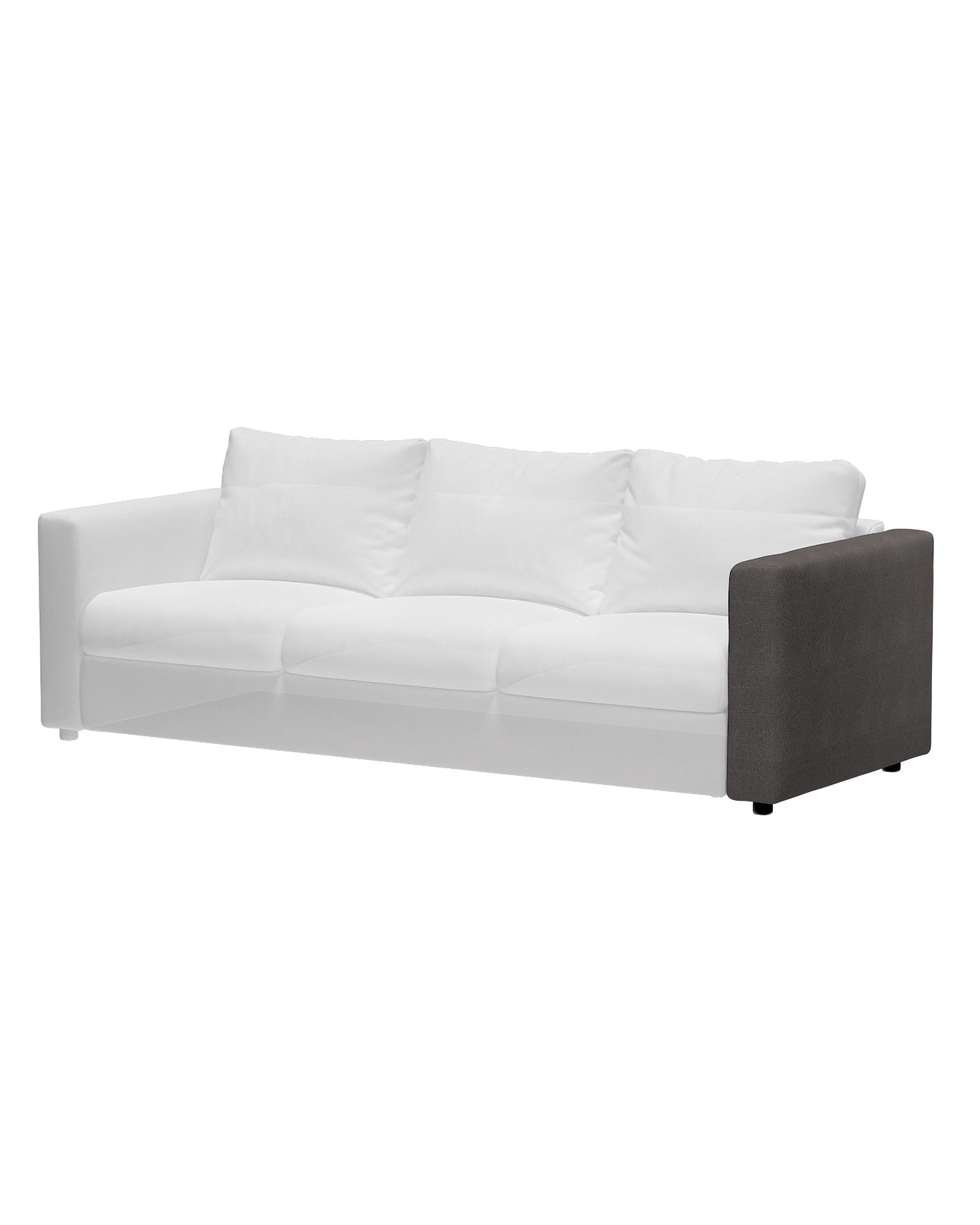 Cover for armrest Vimle product colour grey fabric structured