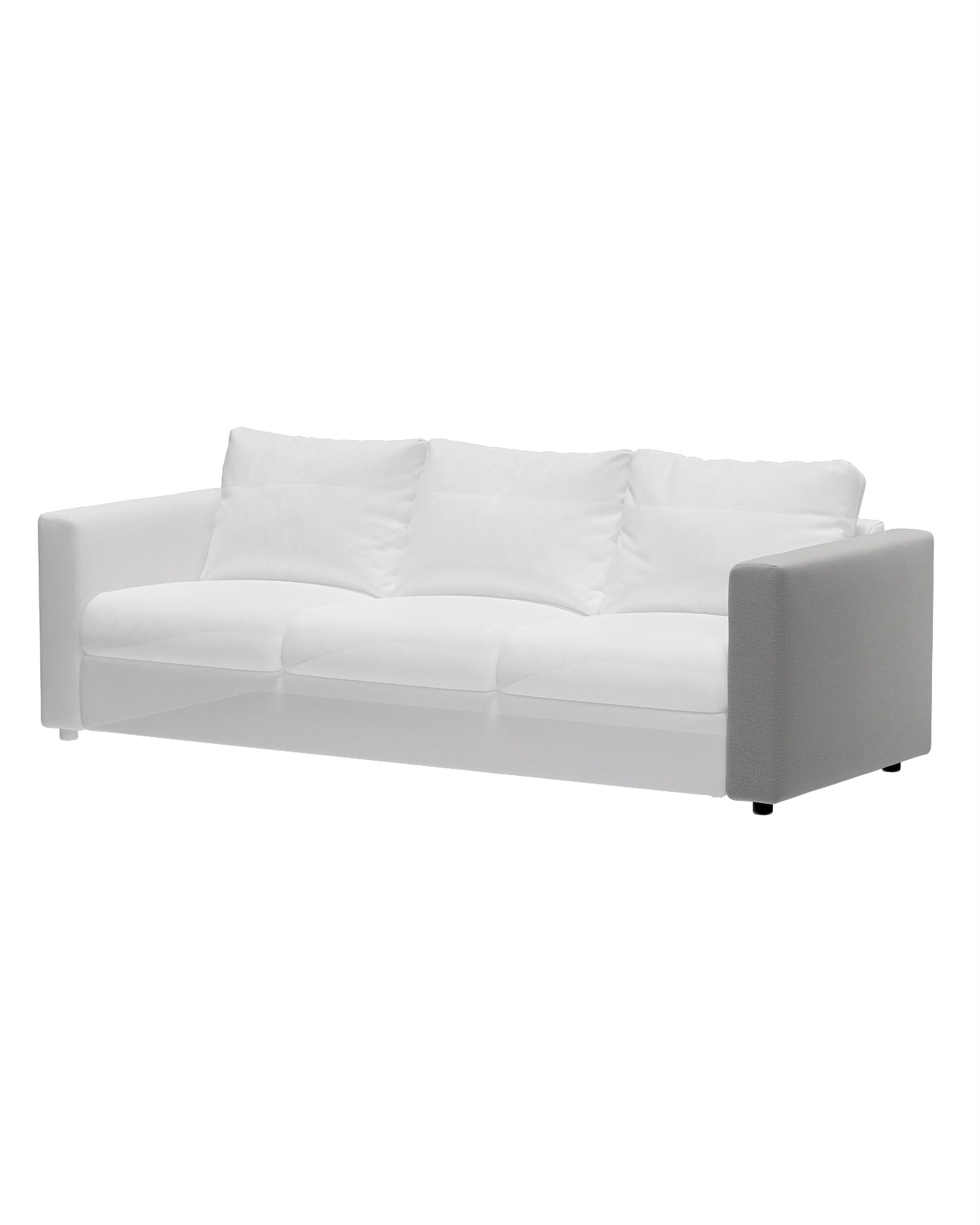 Cover for armrest Vimle product colour grey fabric velvet
