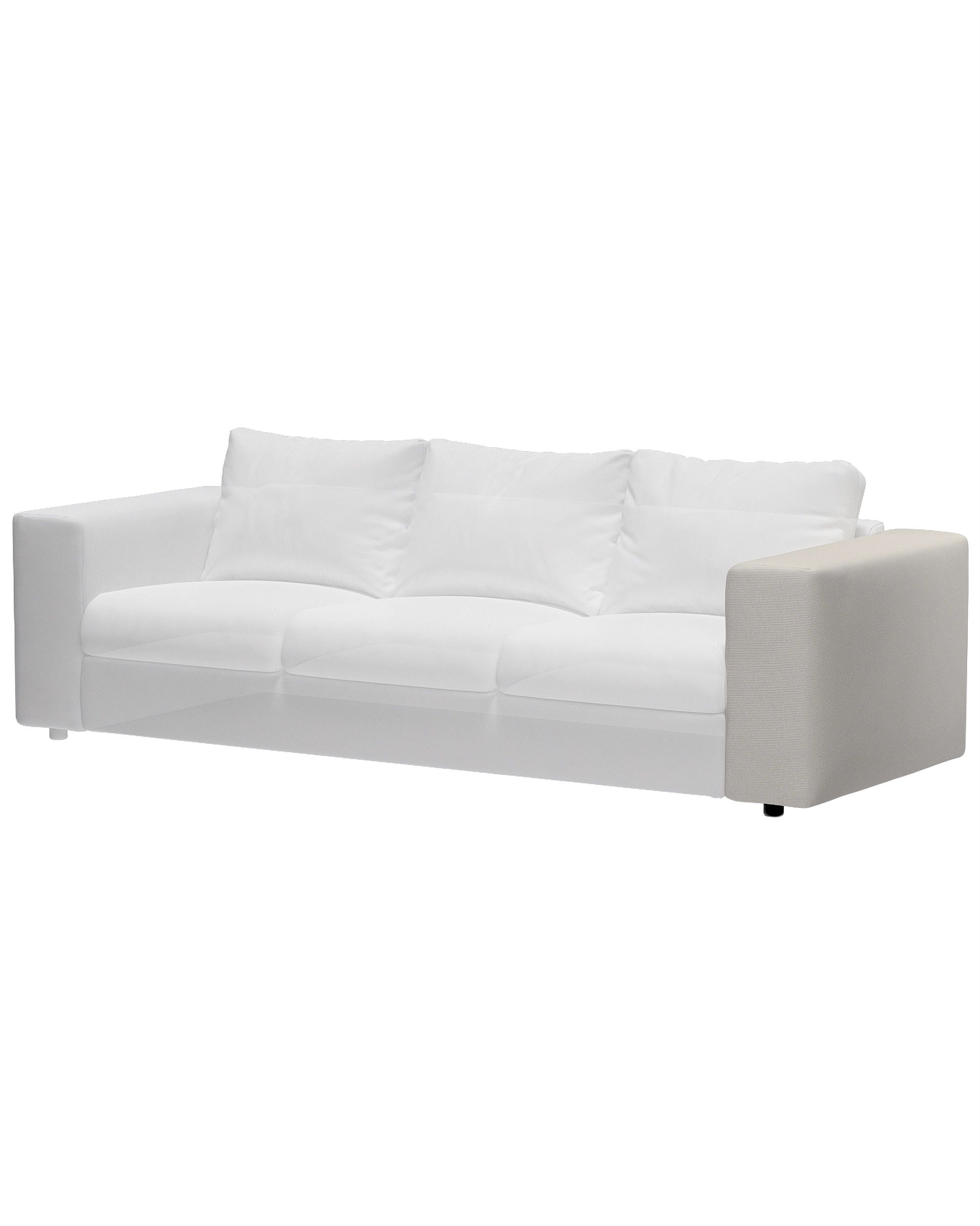 Cover for wide armrest Vimle product colour grey fabric structured