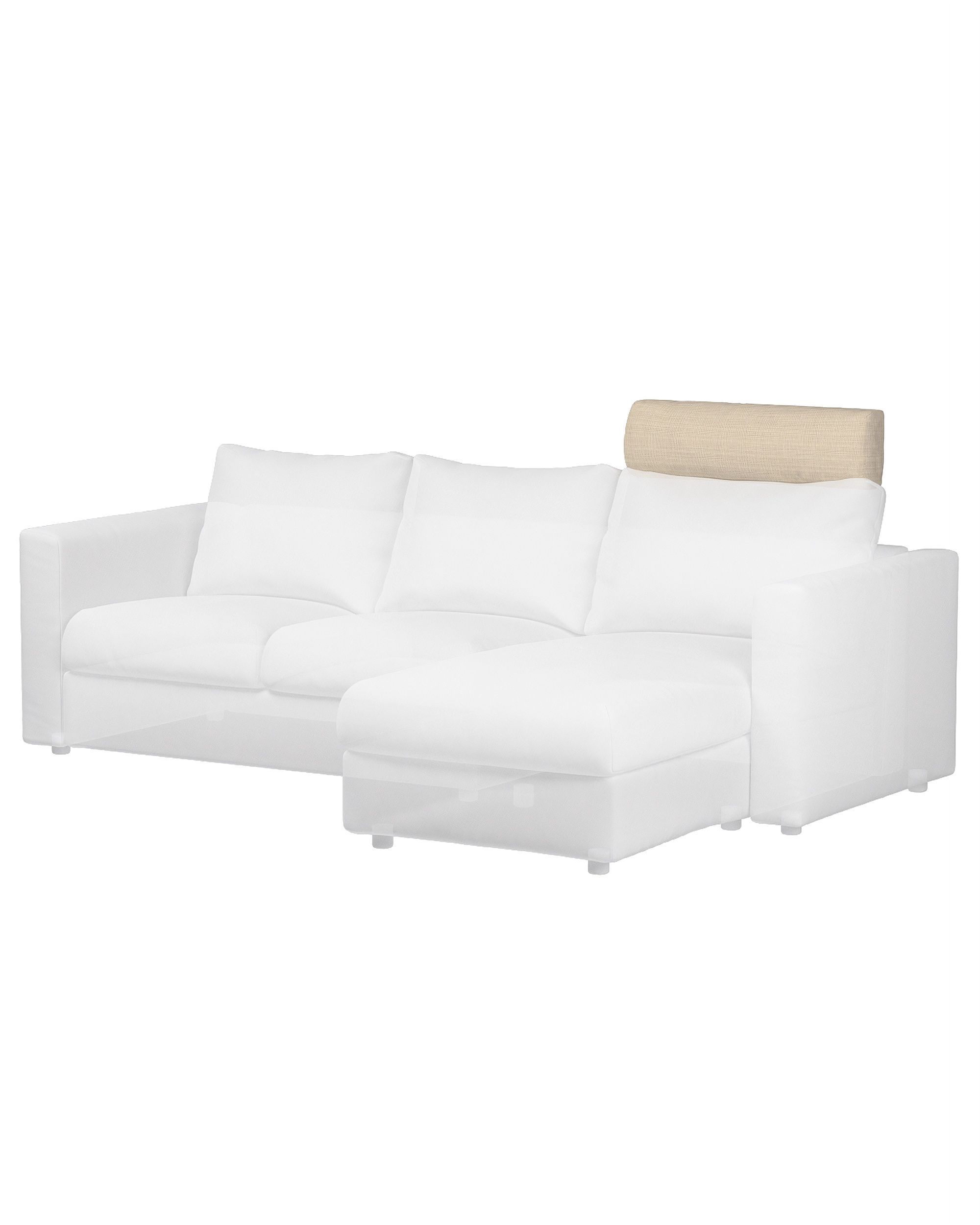 Cover for headrest Vimle product colour beige fabric structured (hover)