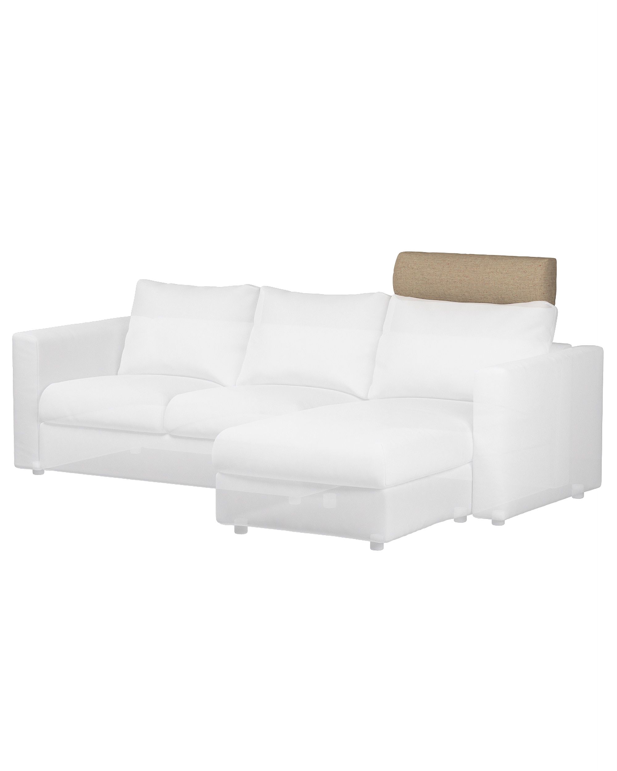 Cover for headrest Vimle product colour beige fabric structured (hover)