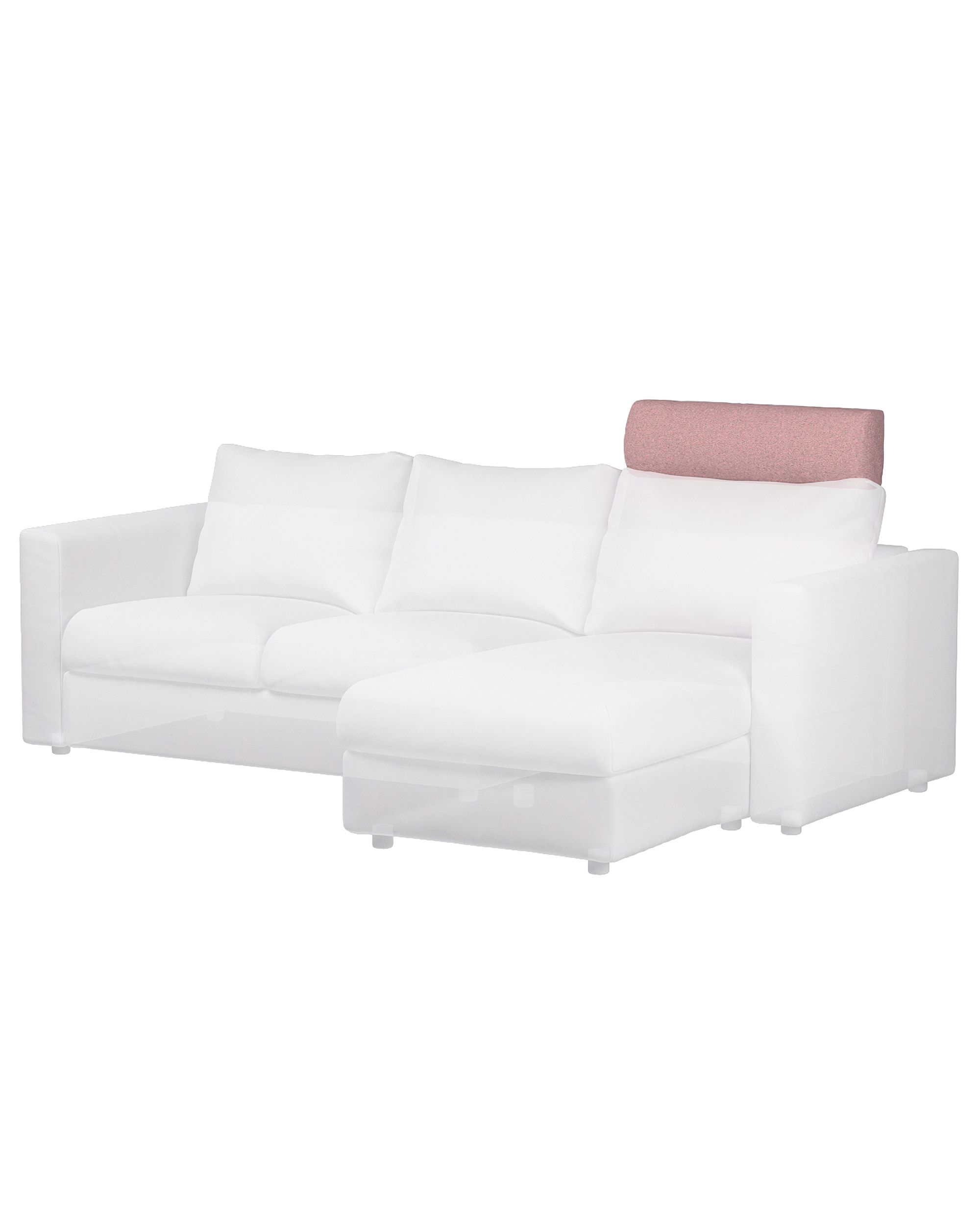 Cover for headrest Vimle product colour pink fabric structured (hover)