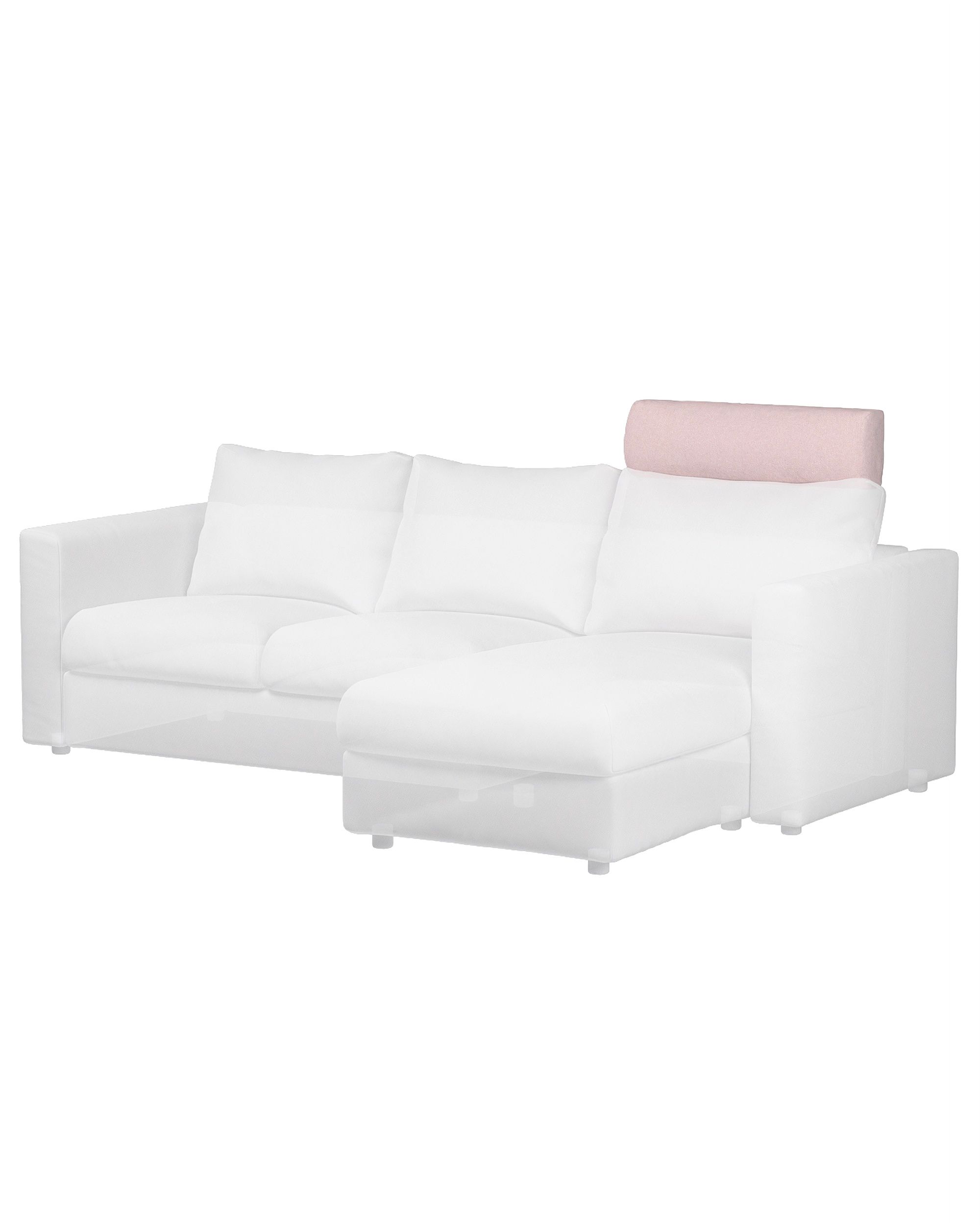 Cover for headrest Vimle product colour pink fabric structured (hover)