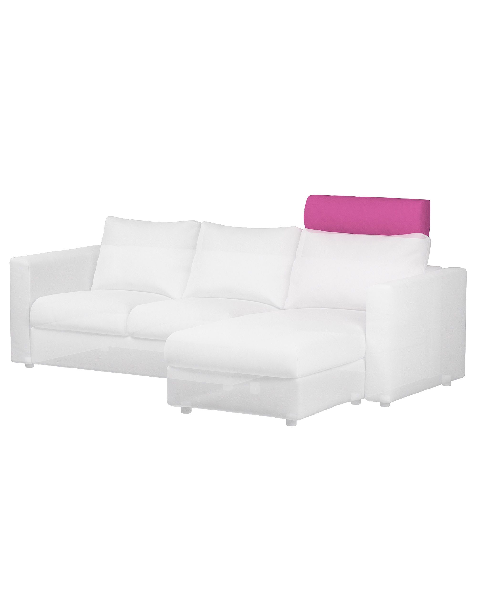 Cover for headrest Vimle product colour pink fabric structured (hover)