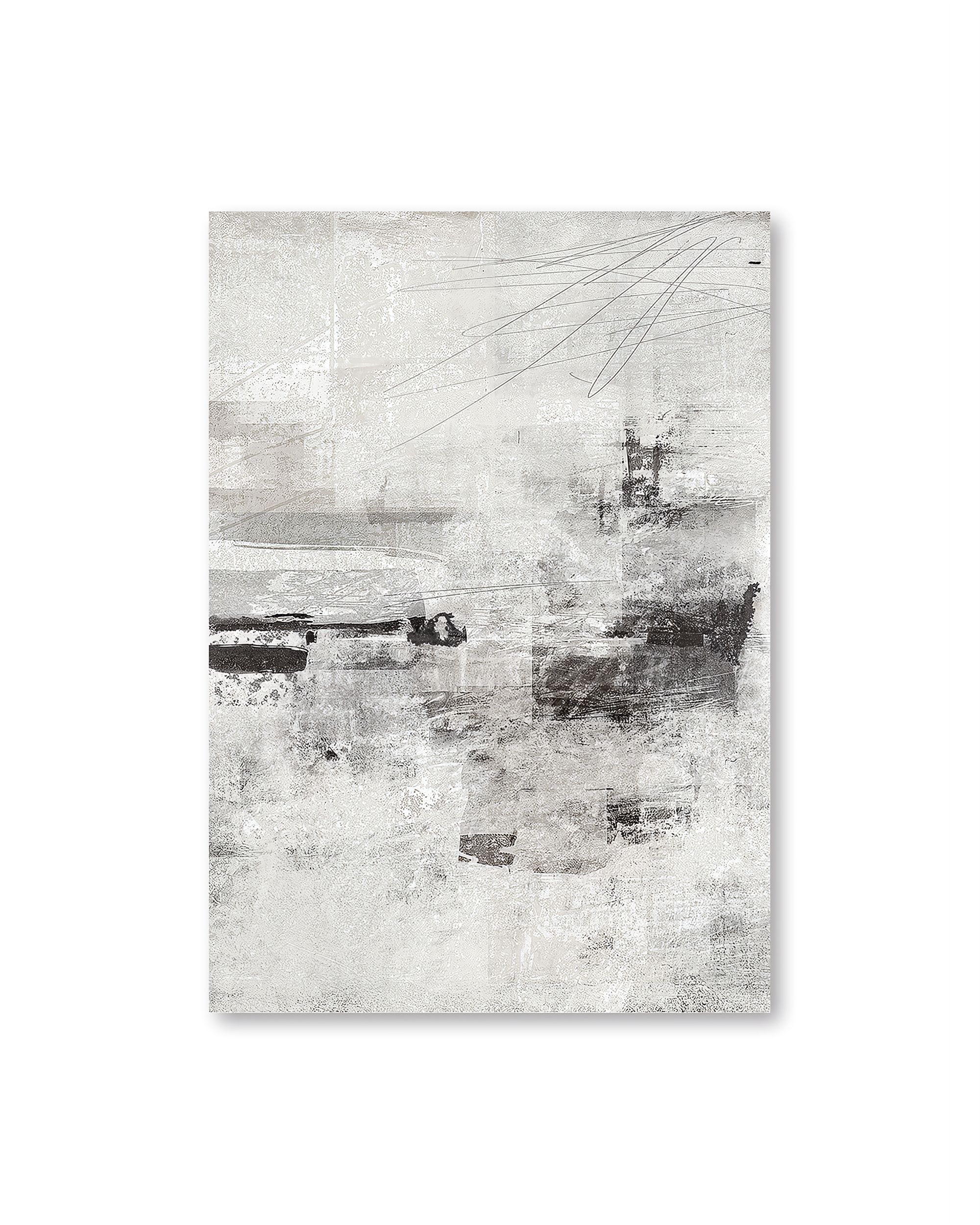 Grey Abstract canvas painting