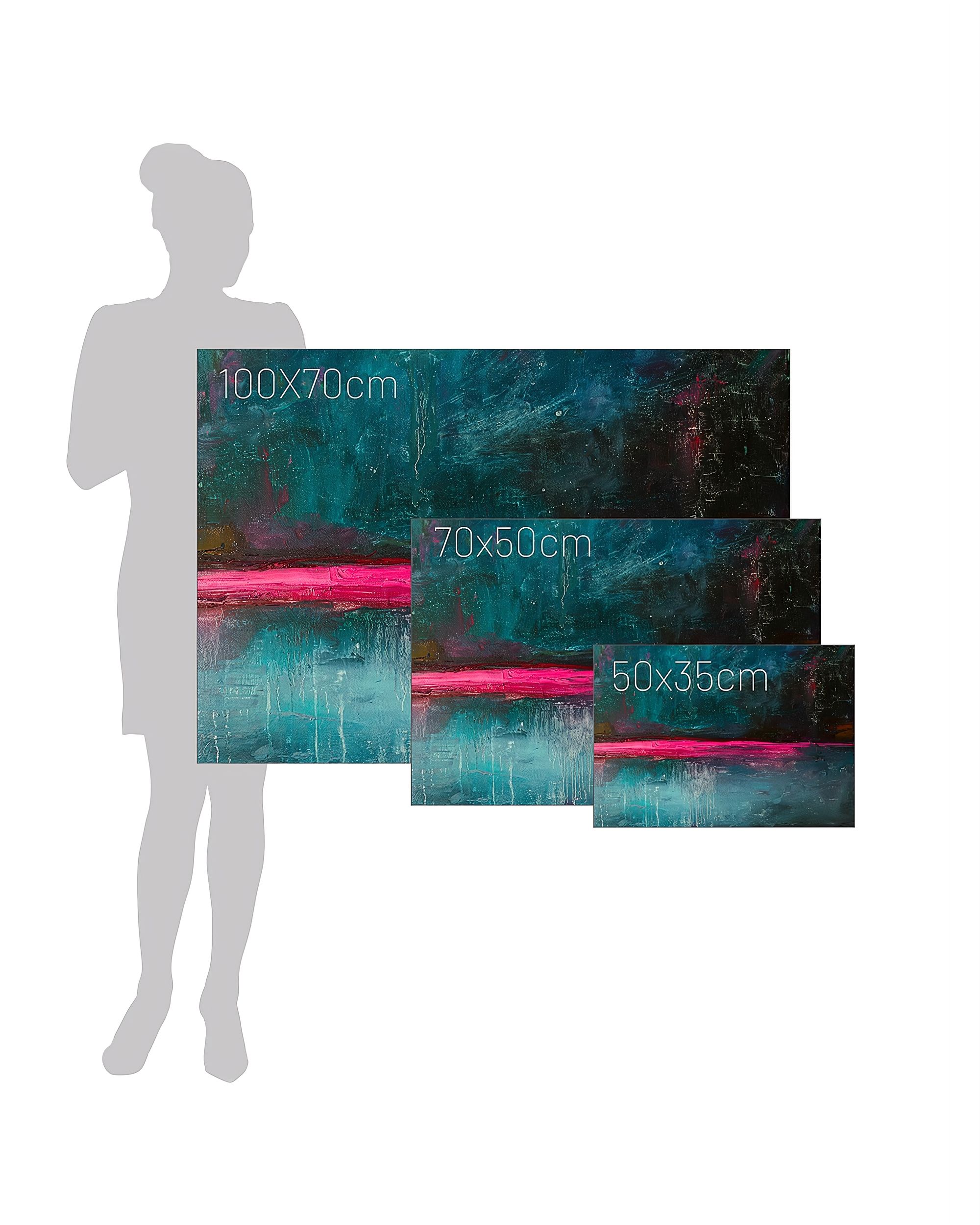 Expression Pink II canvas painting (hover)
