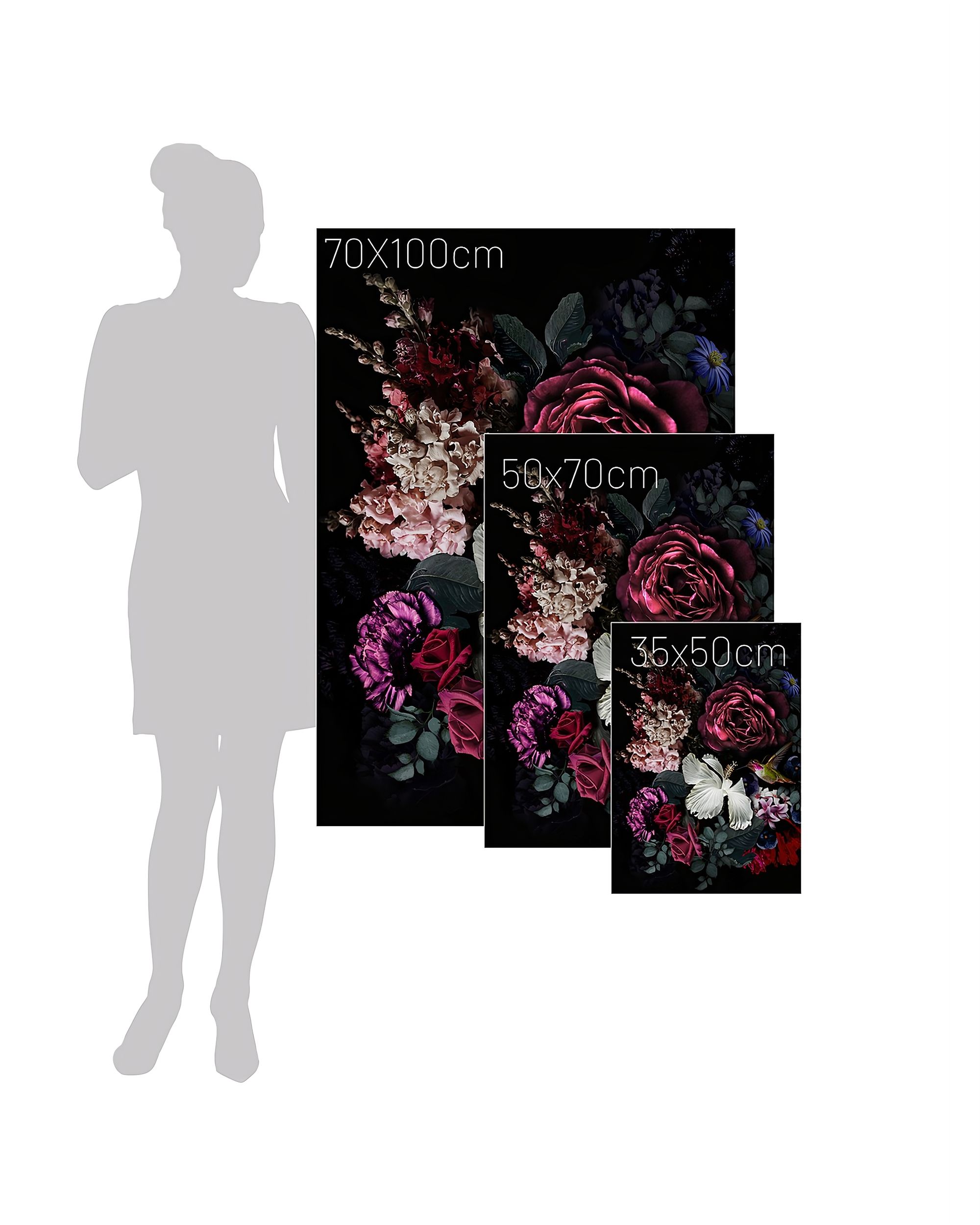 Flowers I canvas painting (hover)