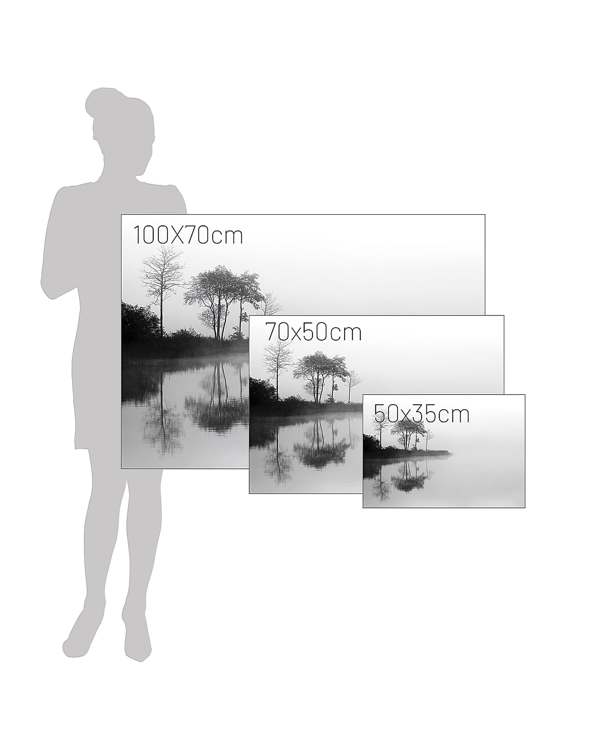 By the Lake I canvas painting (hover)
