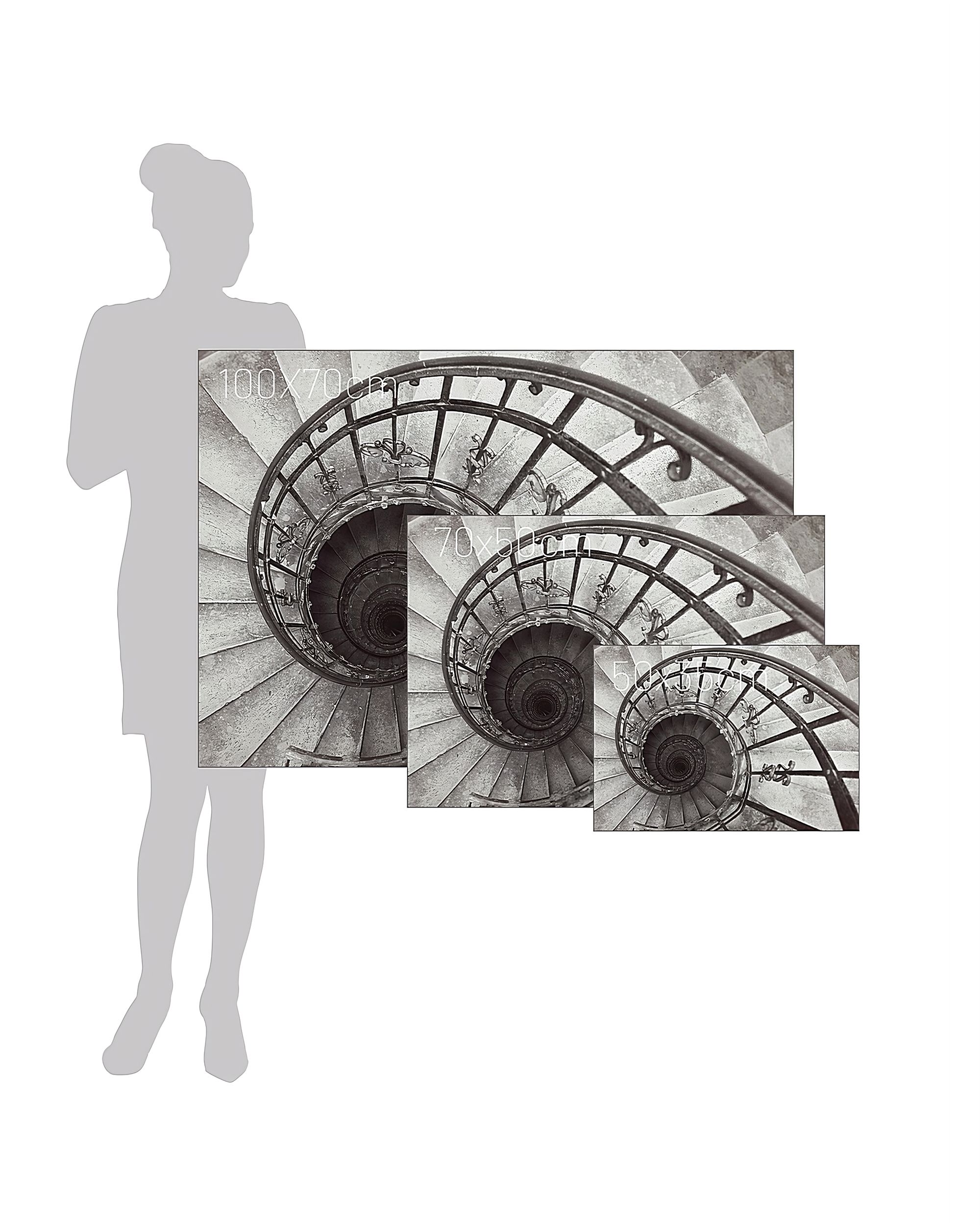 Spiral Stairs canvas painting (hover)