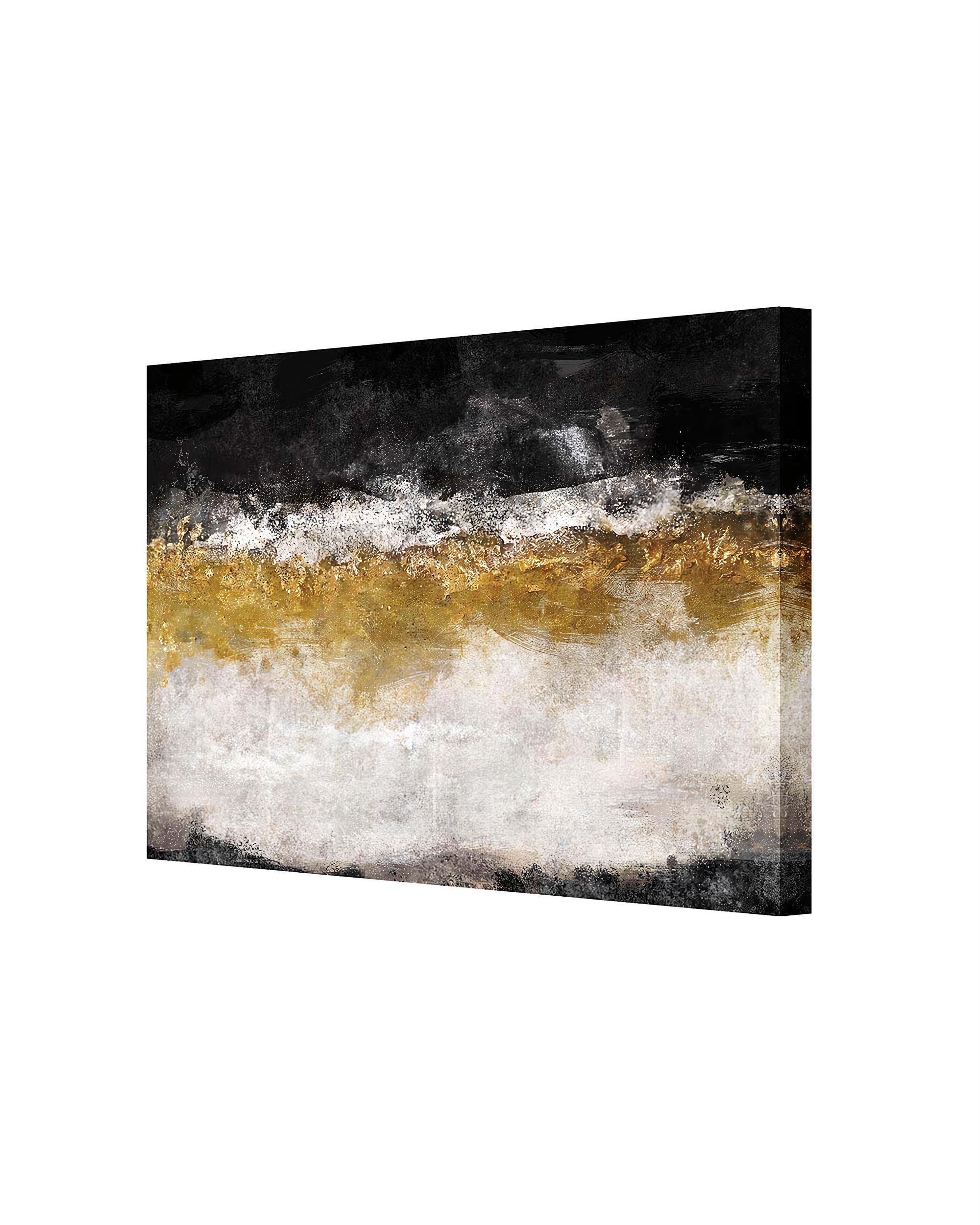 Black&Gold Impression canvas painting (hover)