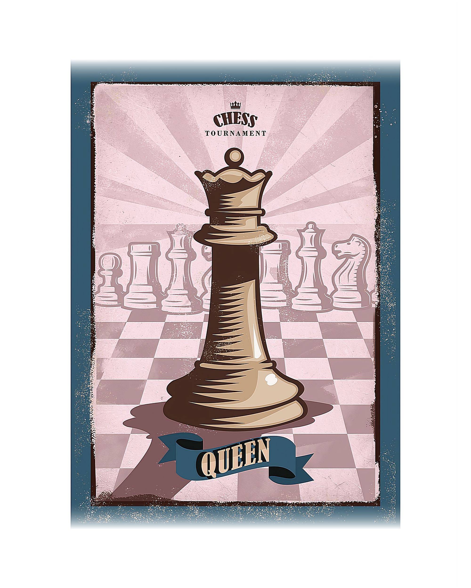 Vintage Chess II canvas painting
