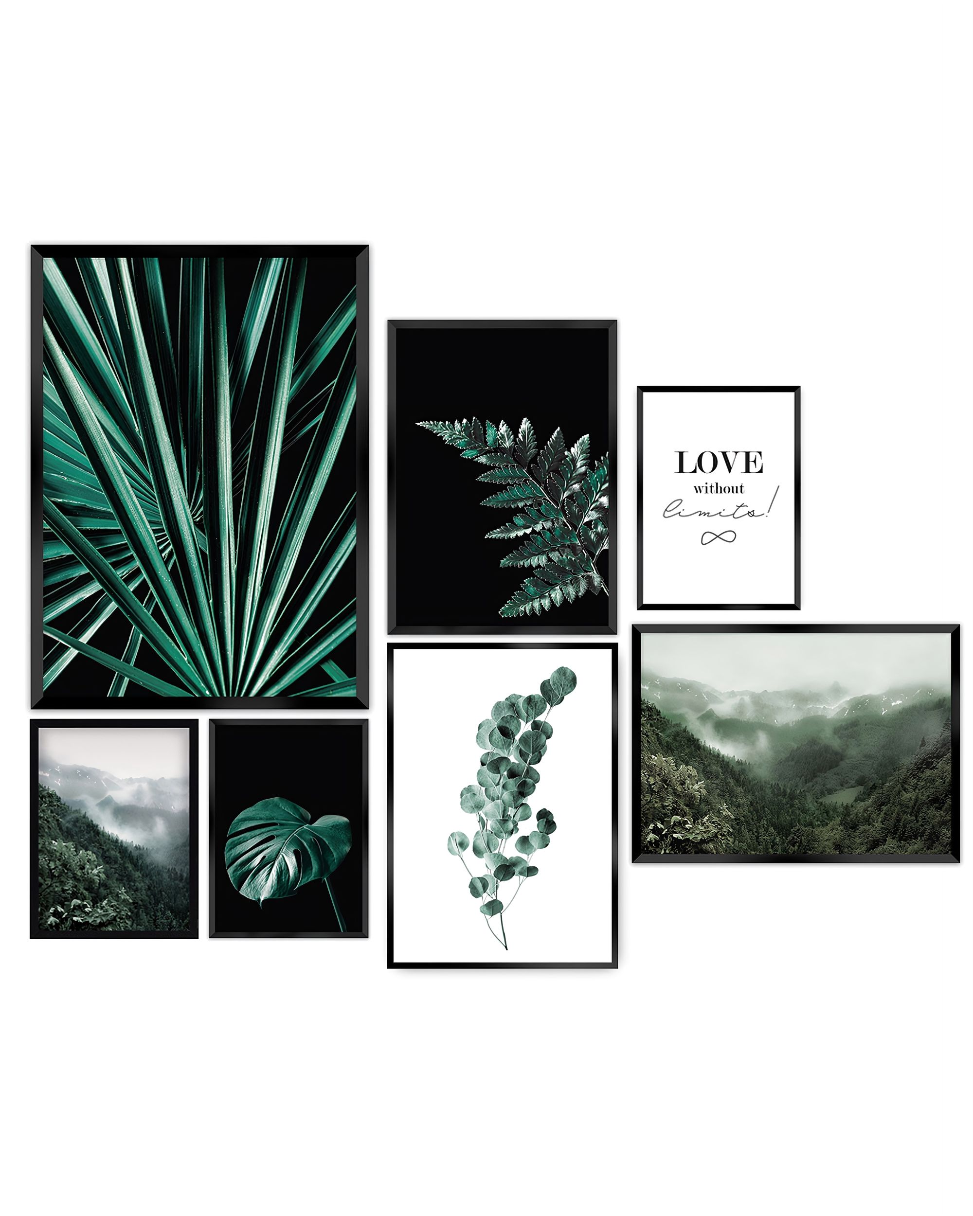 Green Jungle 7pc picture set