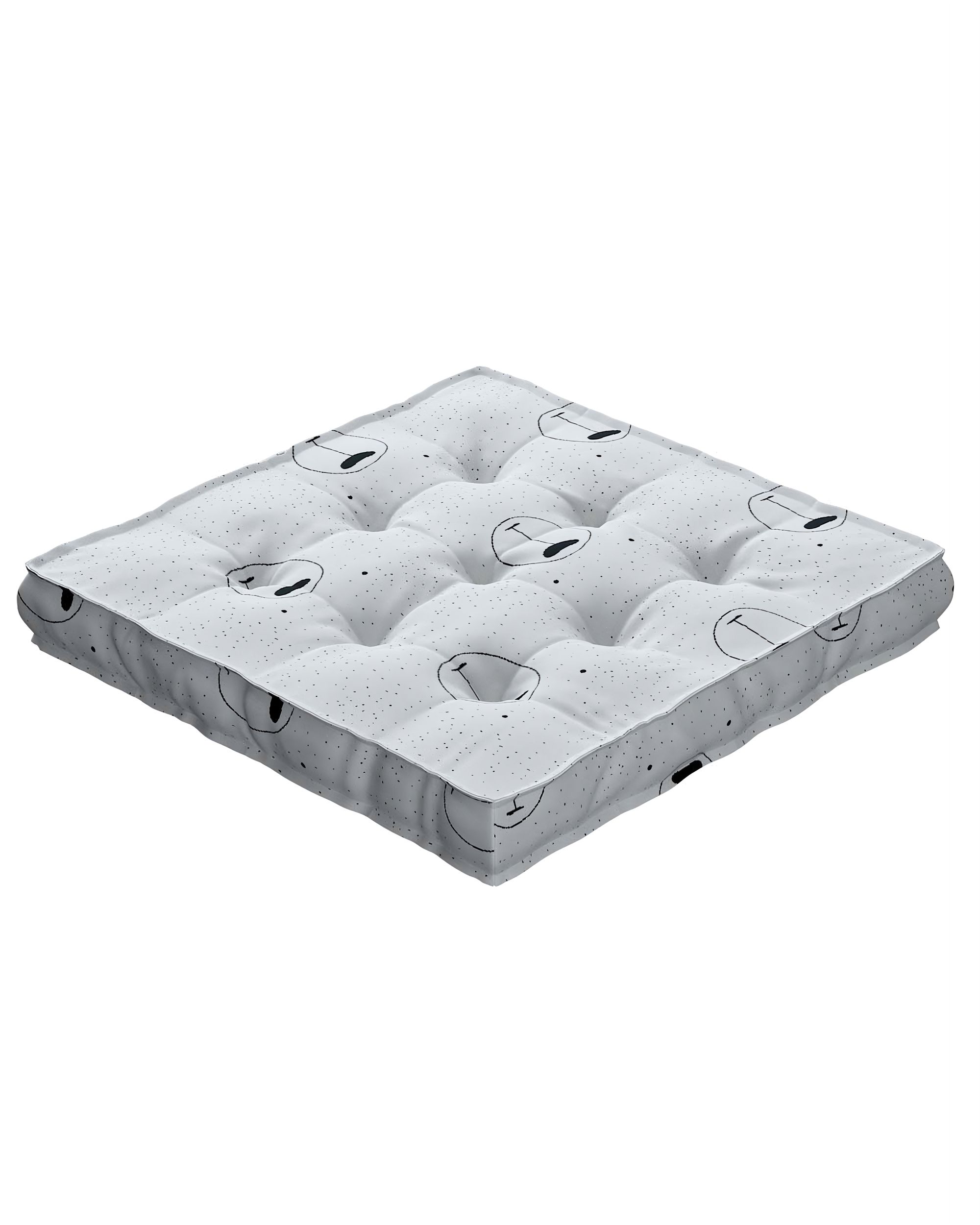 Jacob seat pad/floor cushion product colour white fabric patterned