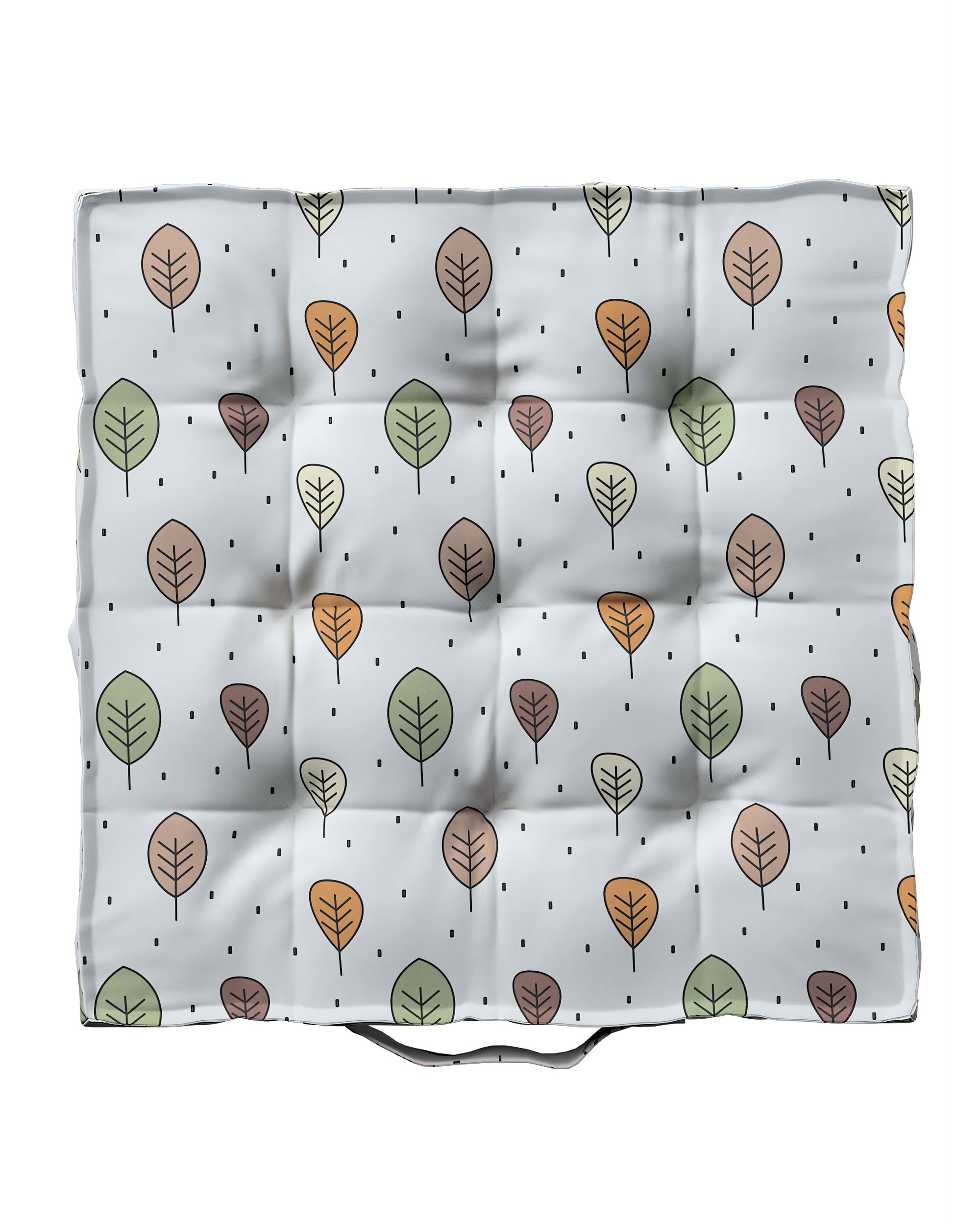 Jacob seat pad/floor cushion product colour brown fabric patterned (hover)