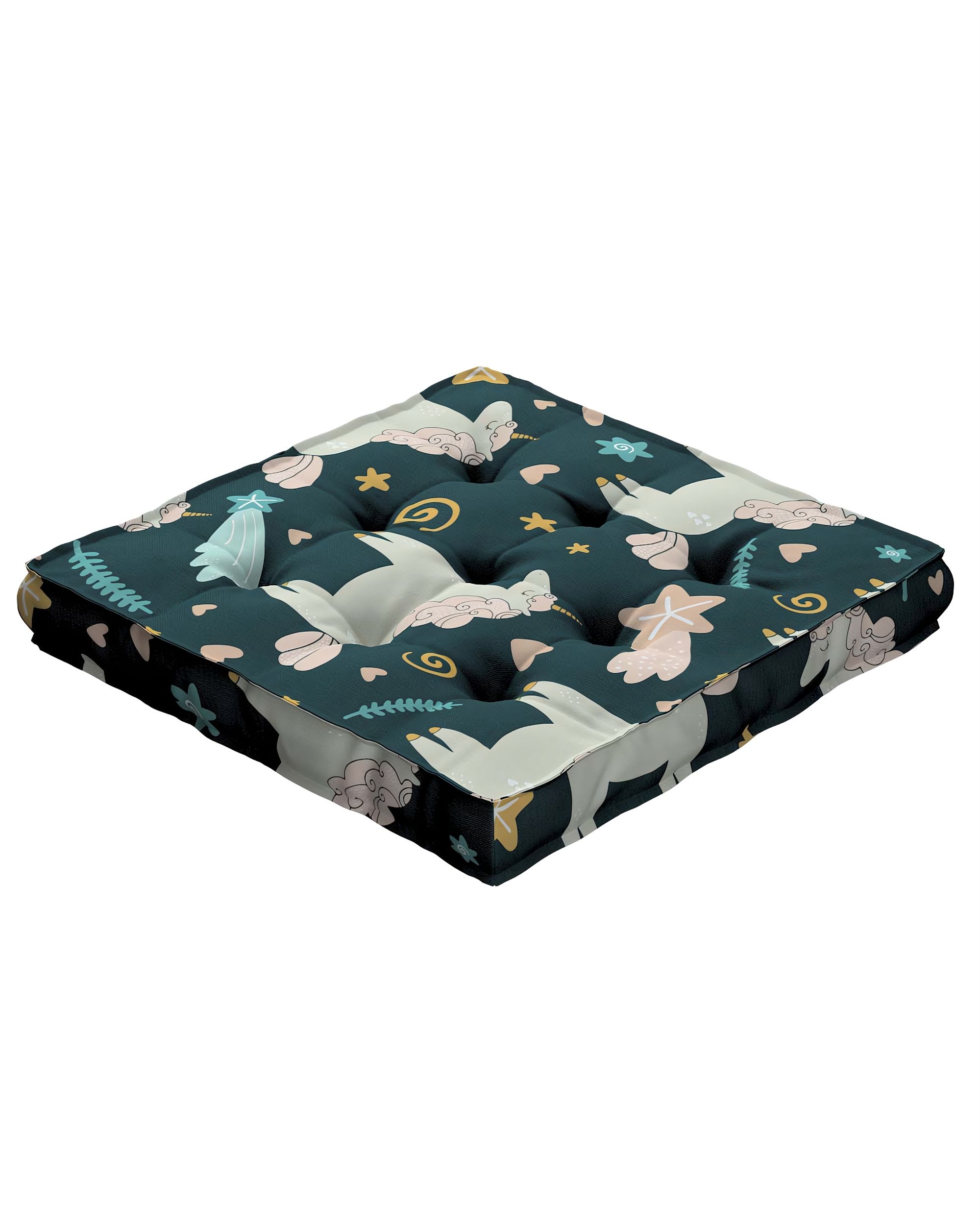 Jacob seat pad/floor cushion product colour brown fabric patterned