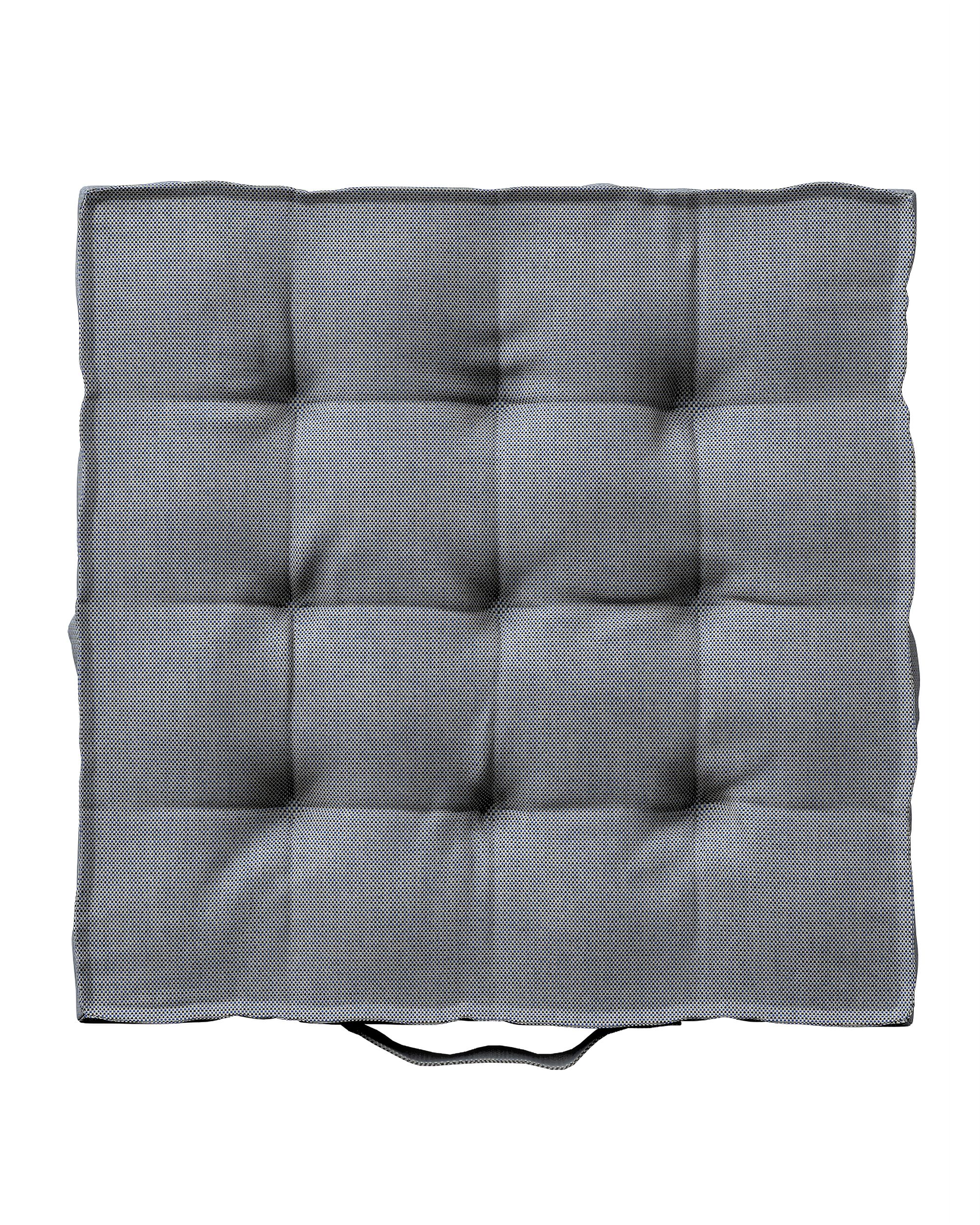 Jacob seat pad/floor cushion product colour black fabric outdoor, structured