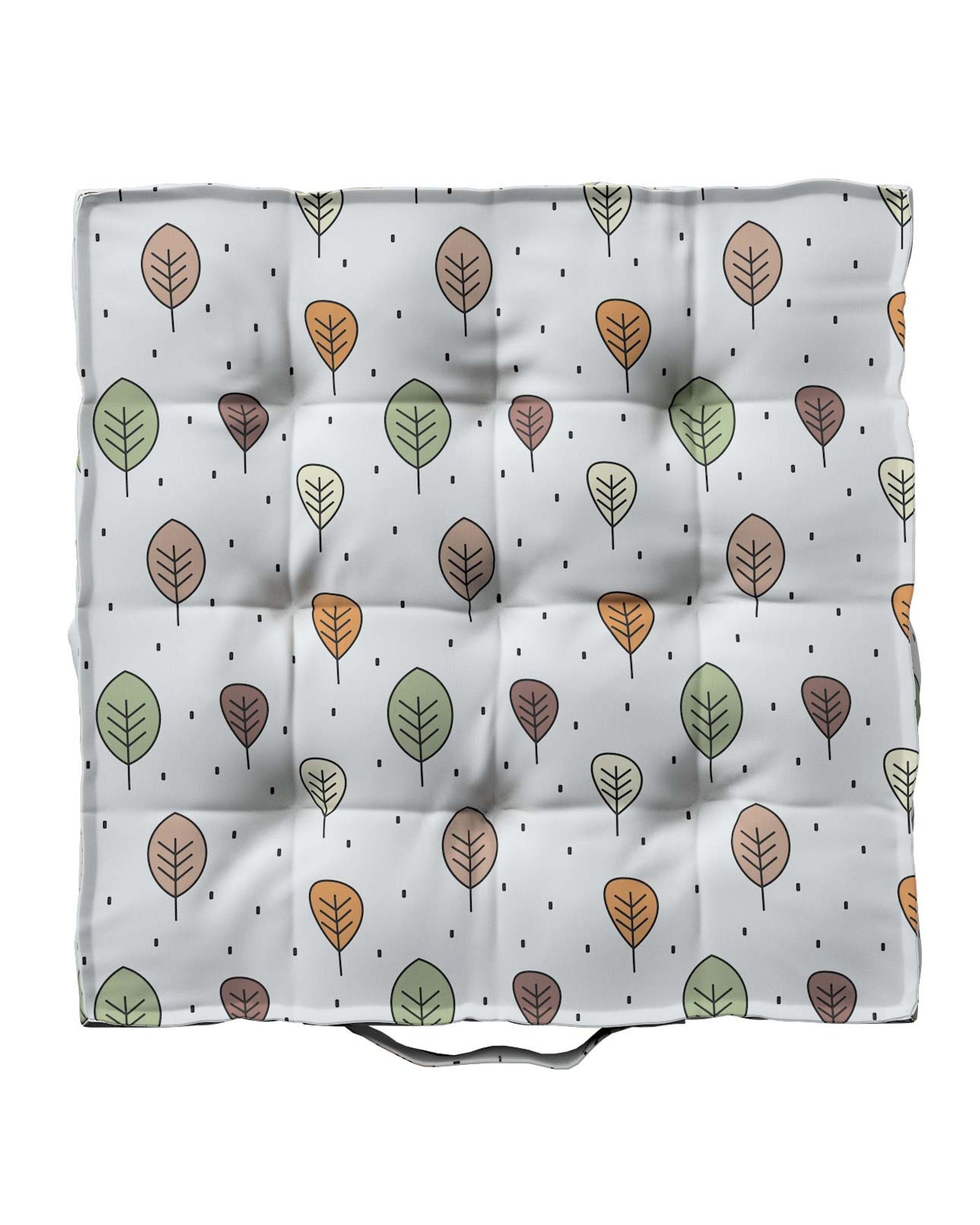Jacob seat pad/floor cushion product colour brown fabric patterned (hover)