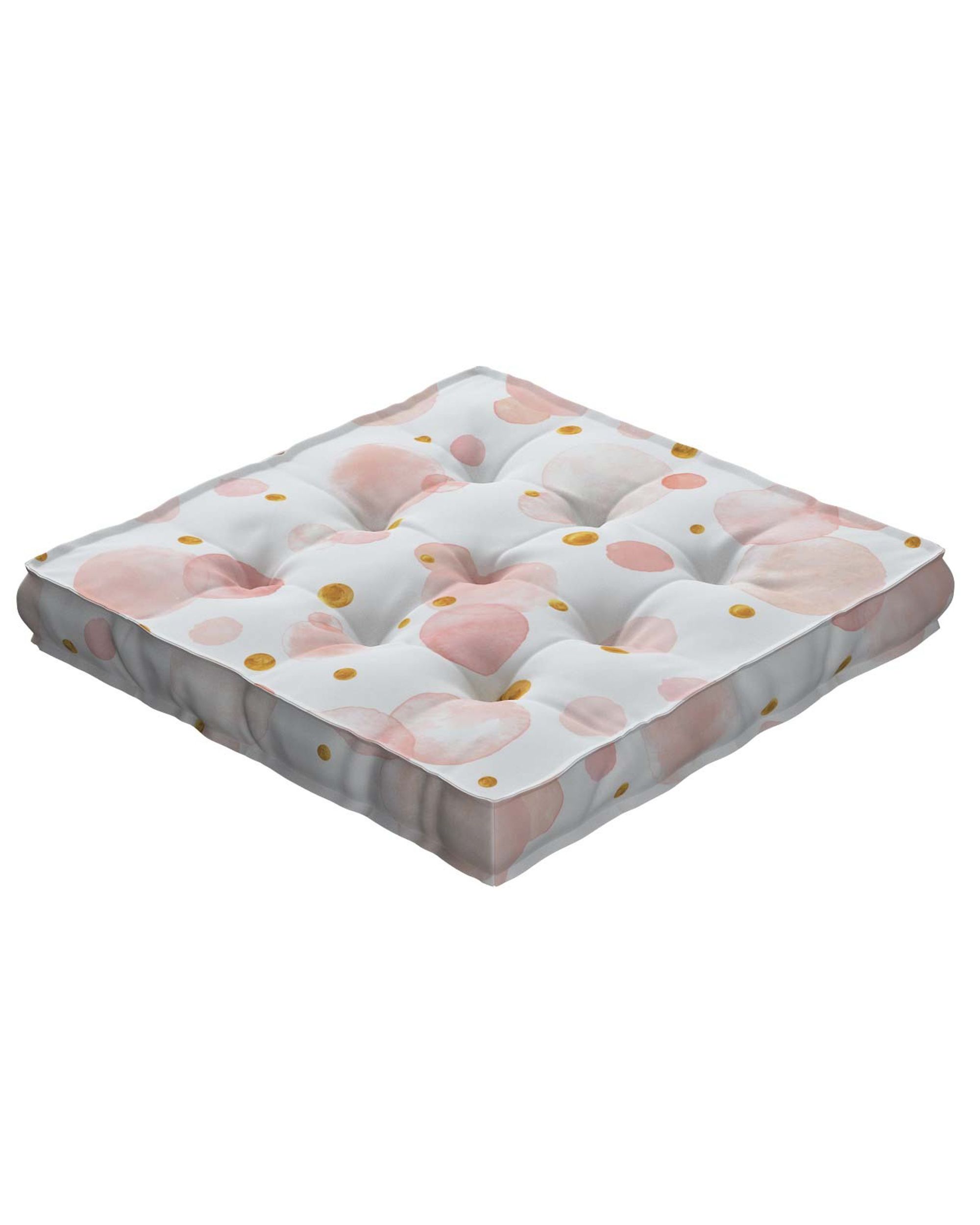 Jacob seat pad/floor cushion product colour pink fabric patterned