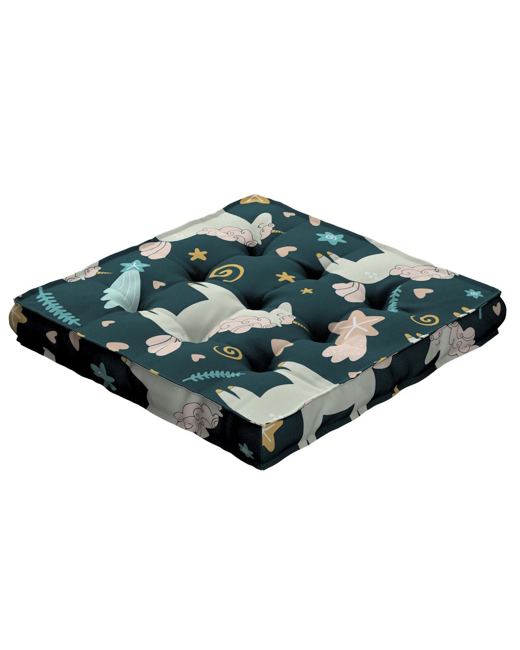 Jacob seat pad/floor cushion product colour brown fabric patterned