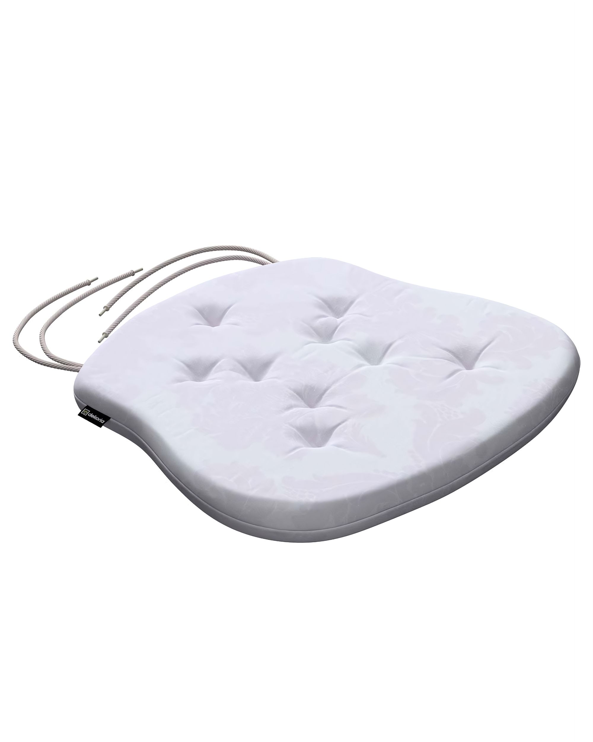 Philip seat pad product colour white fabric gloss, structured, patterned