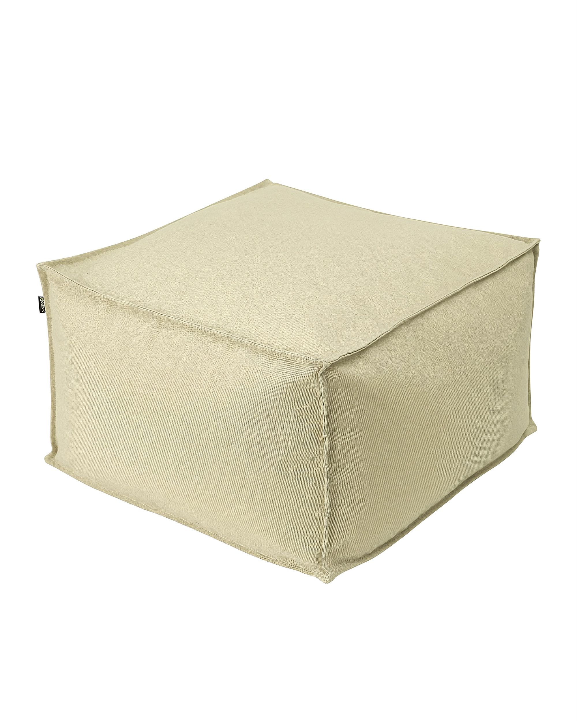 Garden pouf product colour green fabric outdoor, structured
