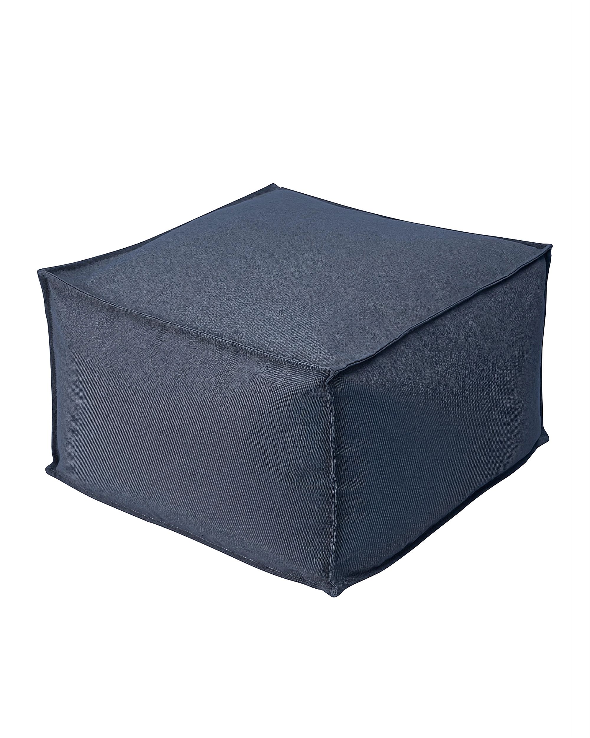 Garden pouf product colour black fabric outdoor, structured
