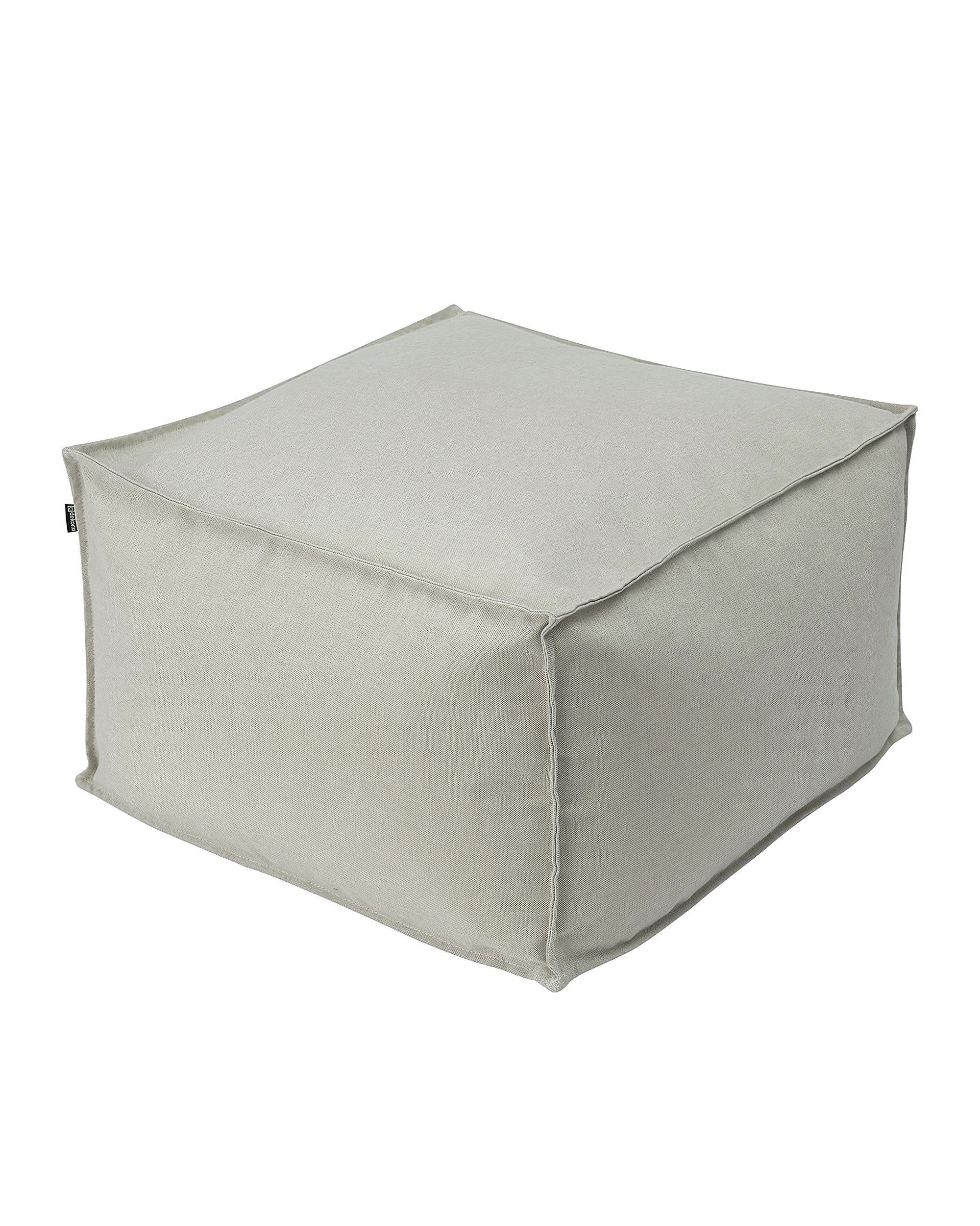 Garden pouf product colour grey fabric outdoor, structured