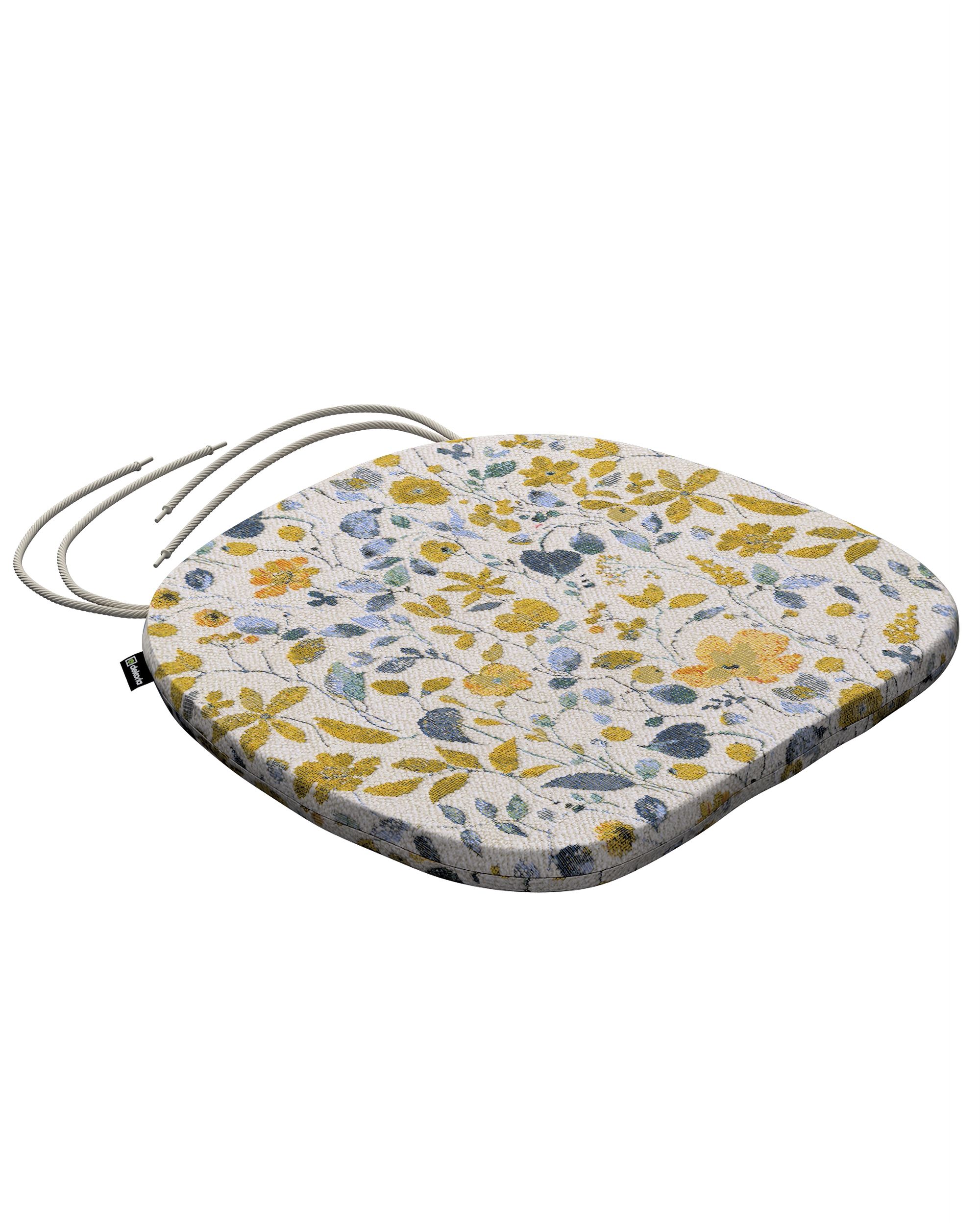 Bart seat pad product colour yellow fabric structured, patterned