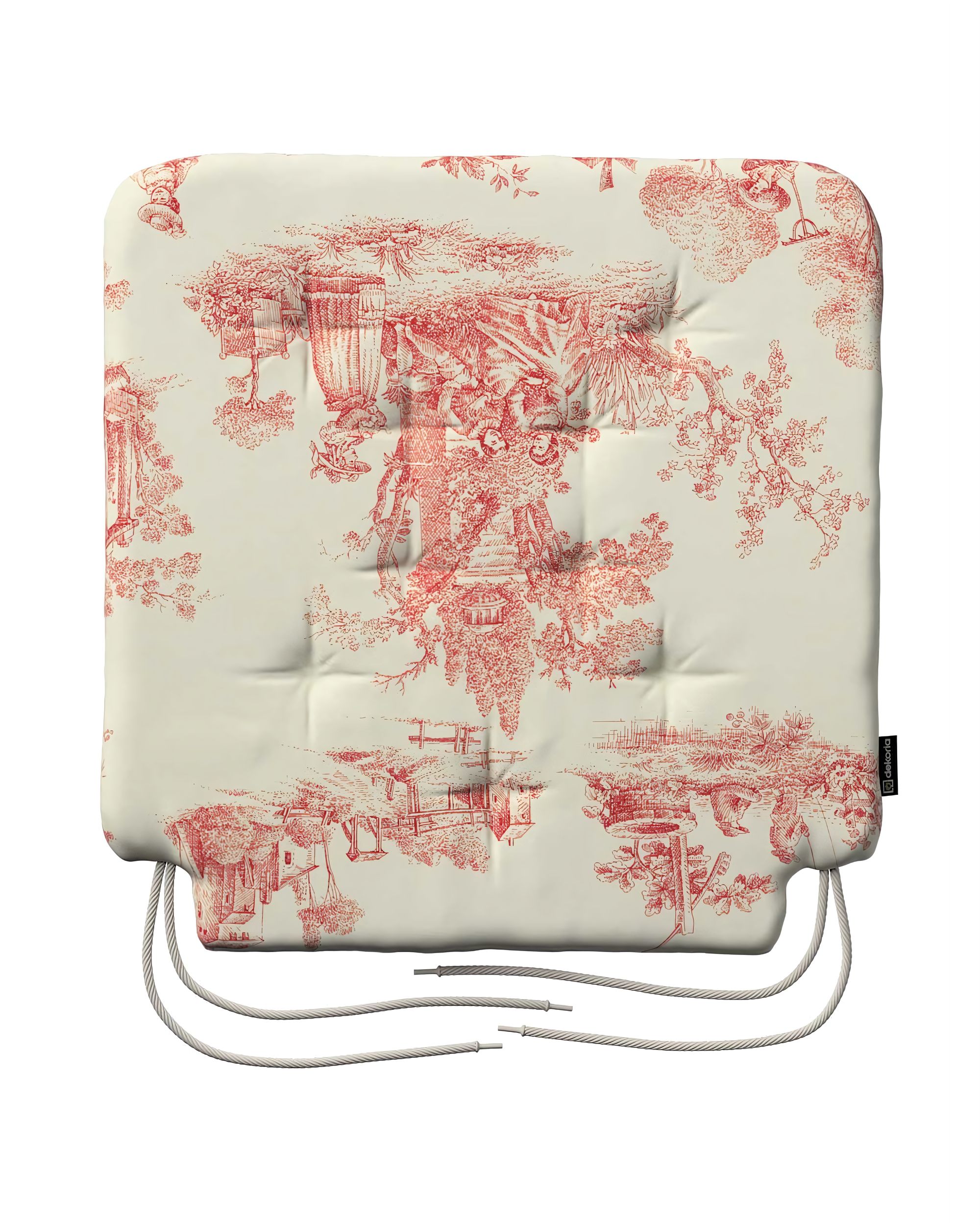 Oleg seat pad product colour red fabric patterned