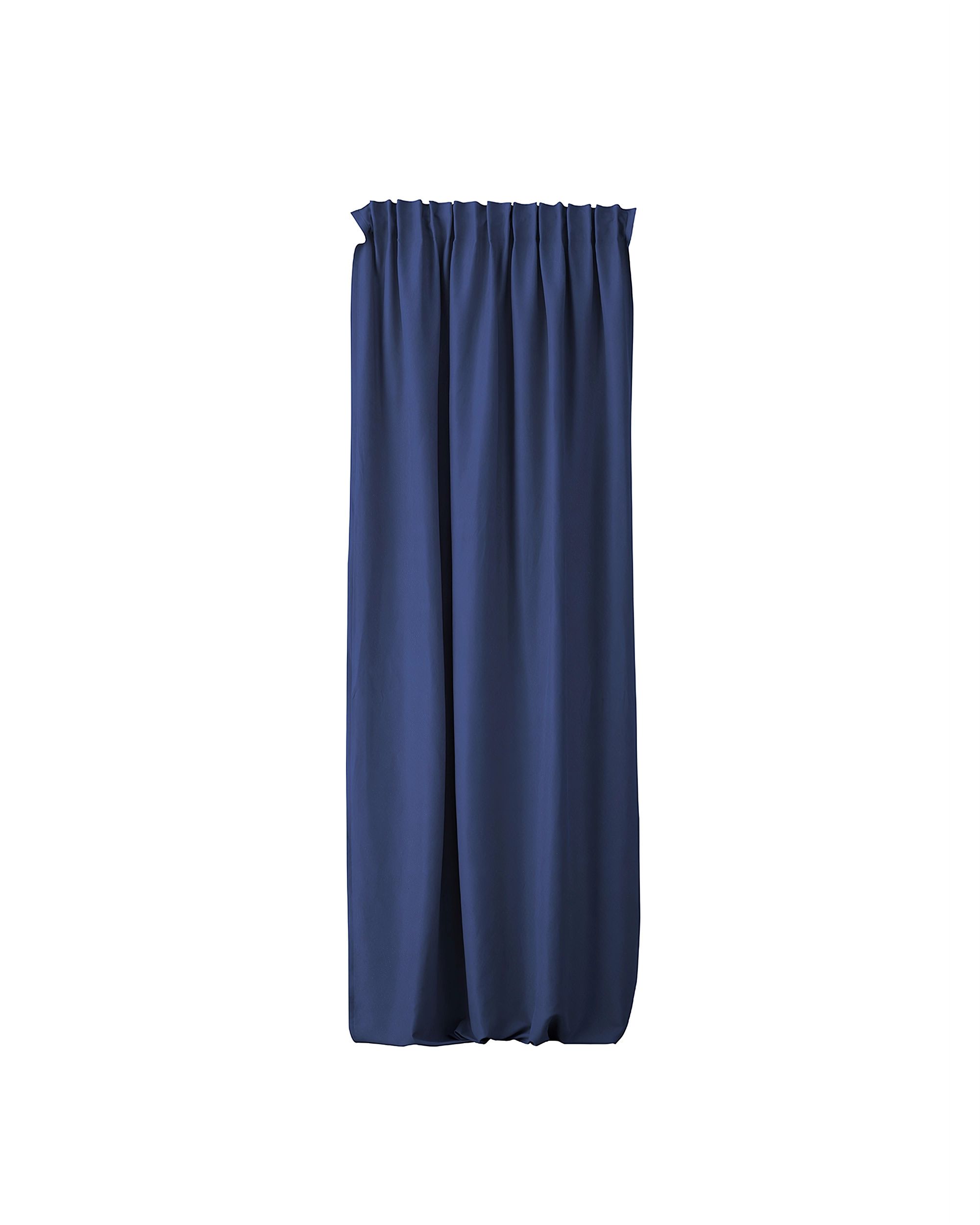 Pencil pleat curtain navy blue velvet 140 x 280 cm 1 pc.