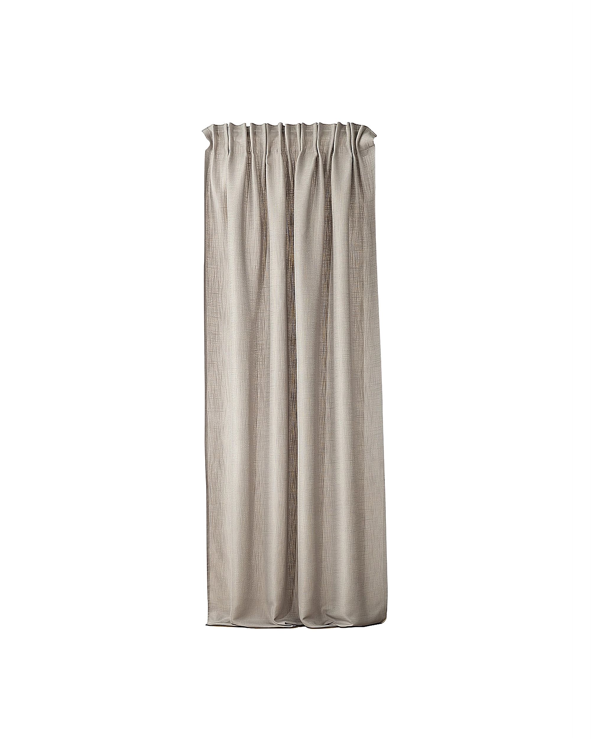 Structured grey pencil pleat curtain 140 x 280 cm 1 pc.