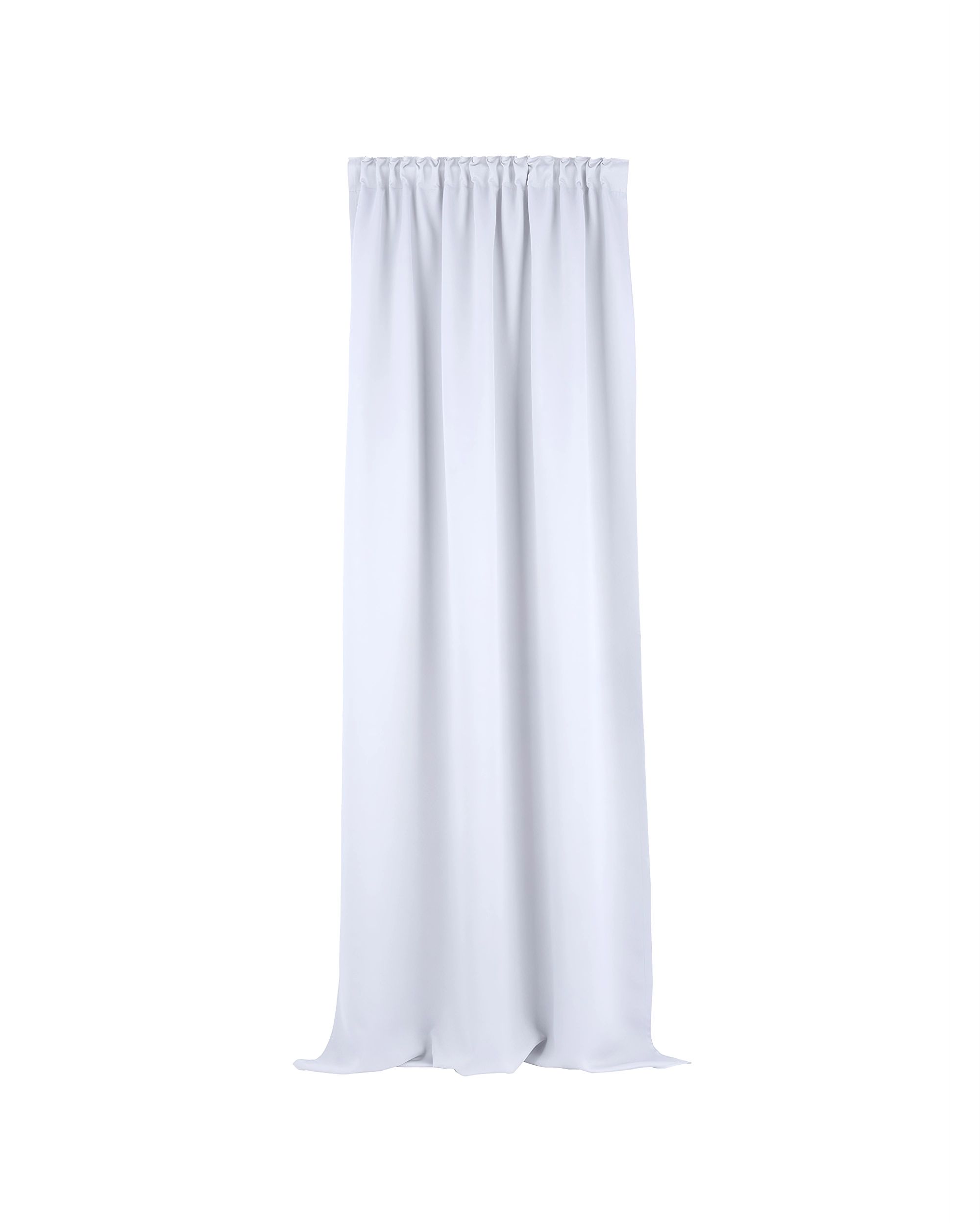 Blackout pencil pleat curtains steel white 140 x 280 cm 1 pc.