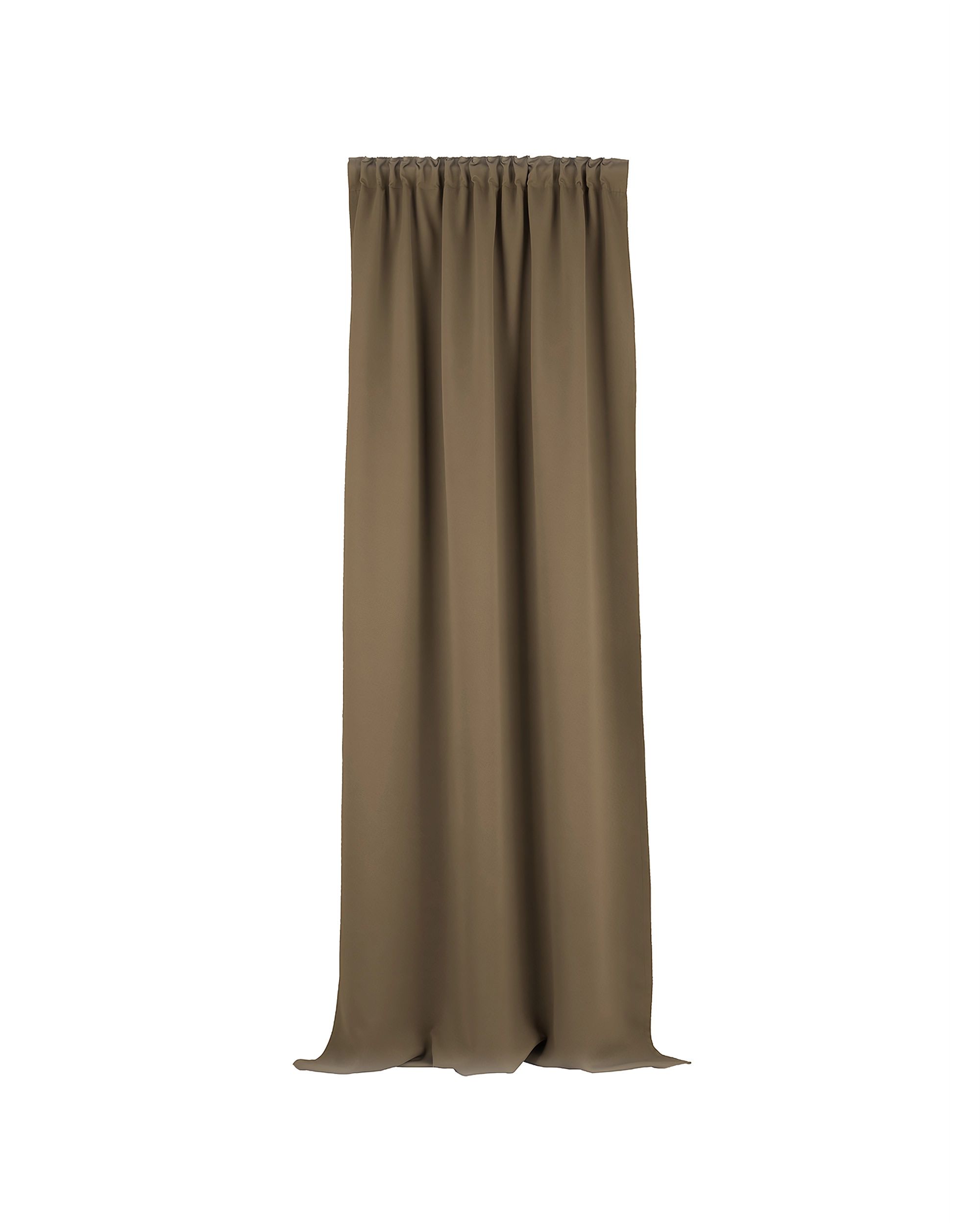 Blackout pencil pleat curtain grayish brown 140 x 280 cm 1 pc.
