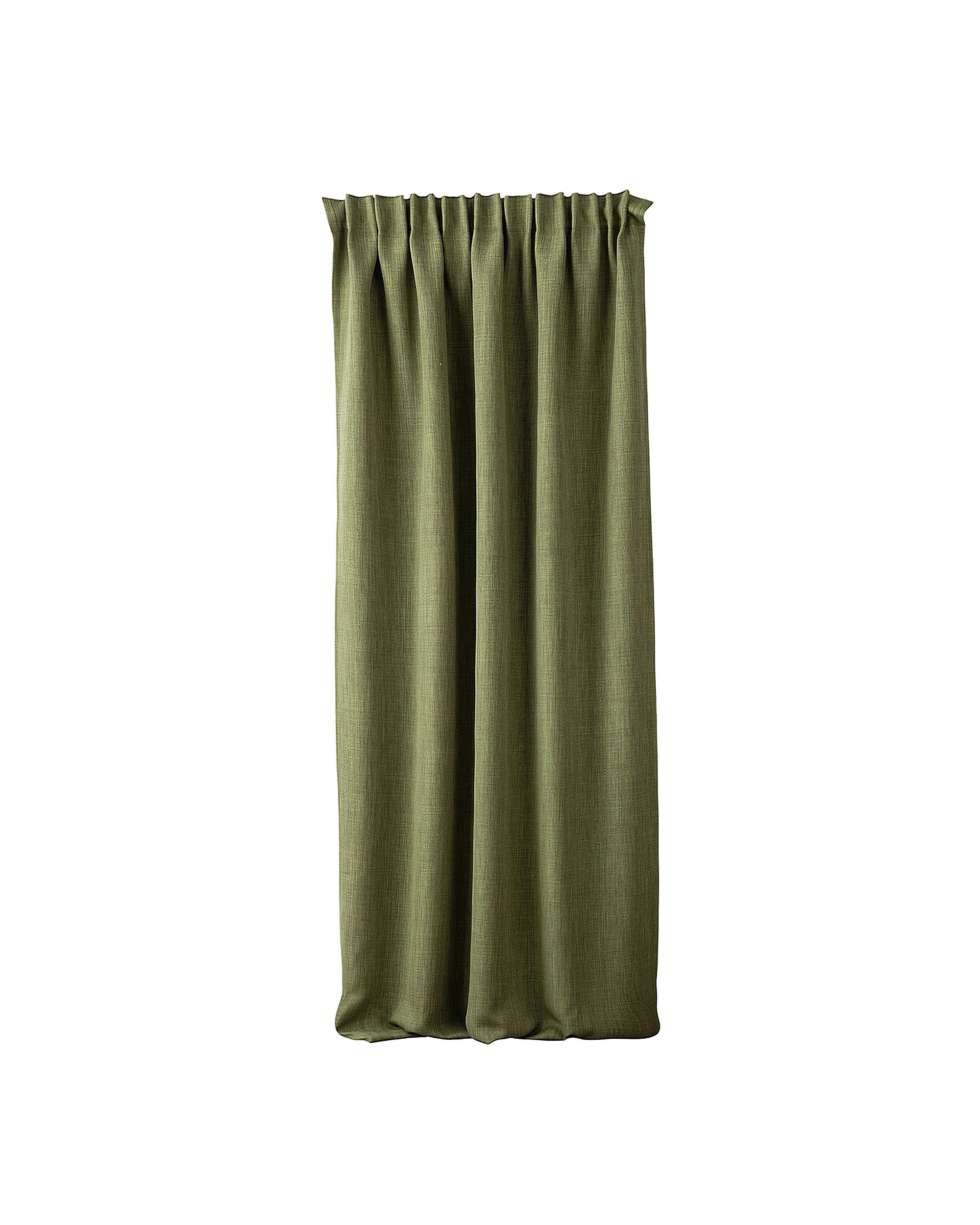 Blackout pencil pleat curtain textured green 140 x 280 cm 1 pc.