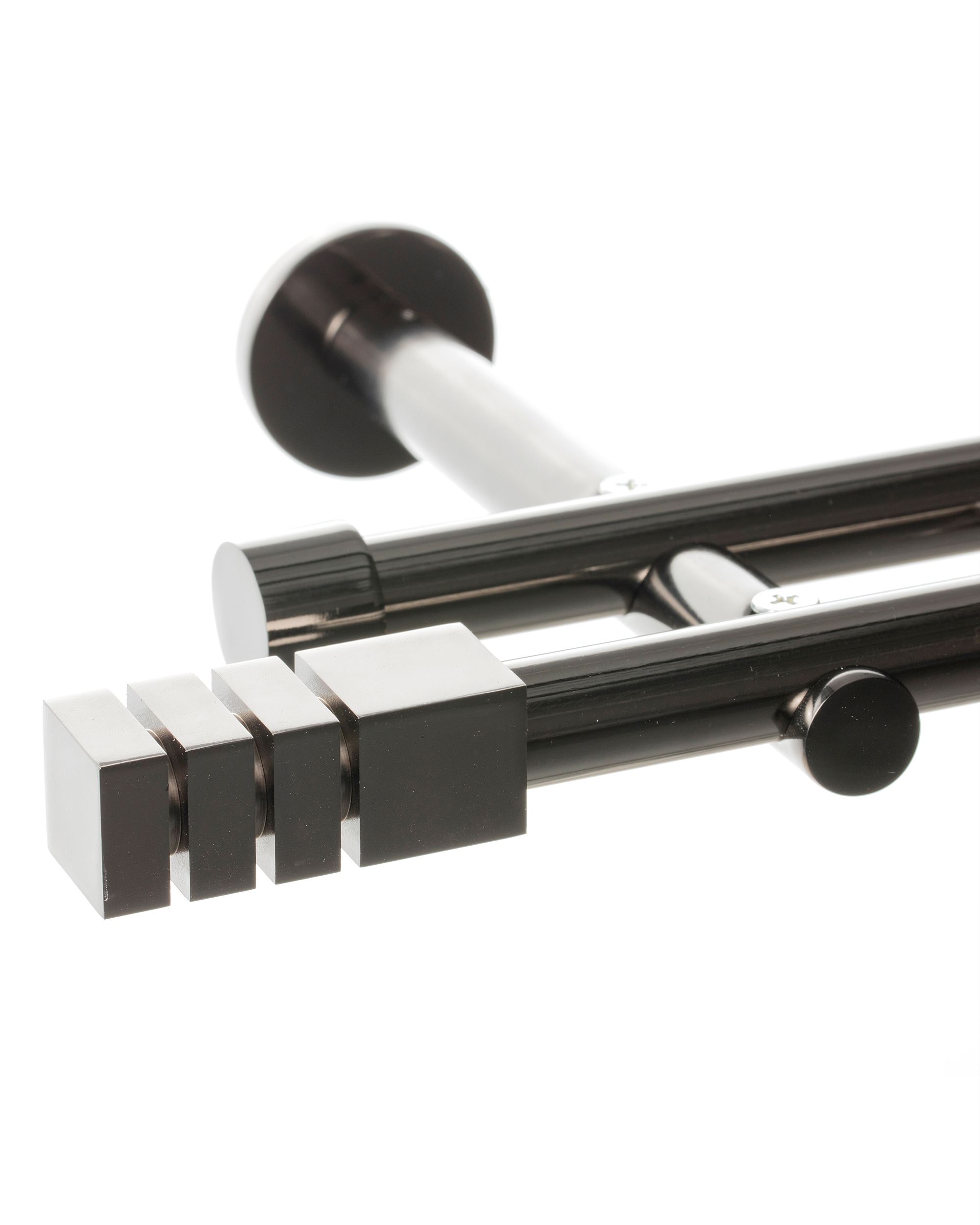 Double curtain rod Nordic tytanium colour 160 cm