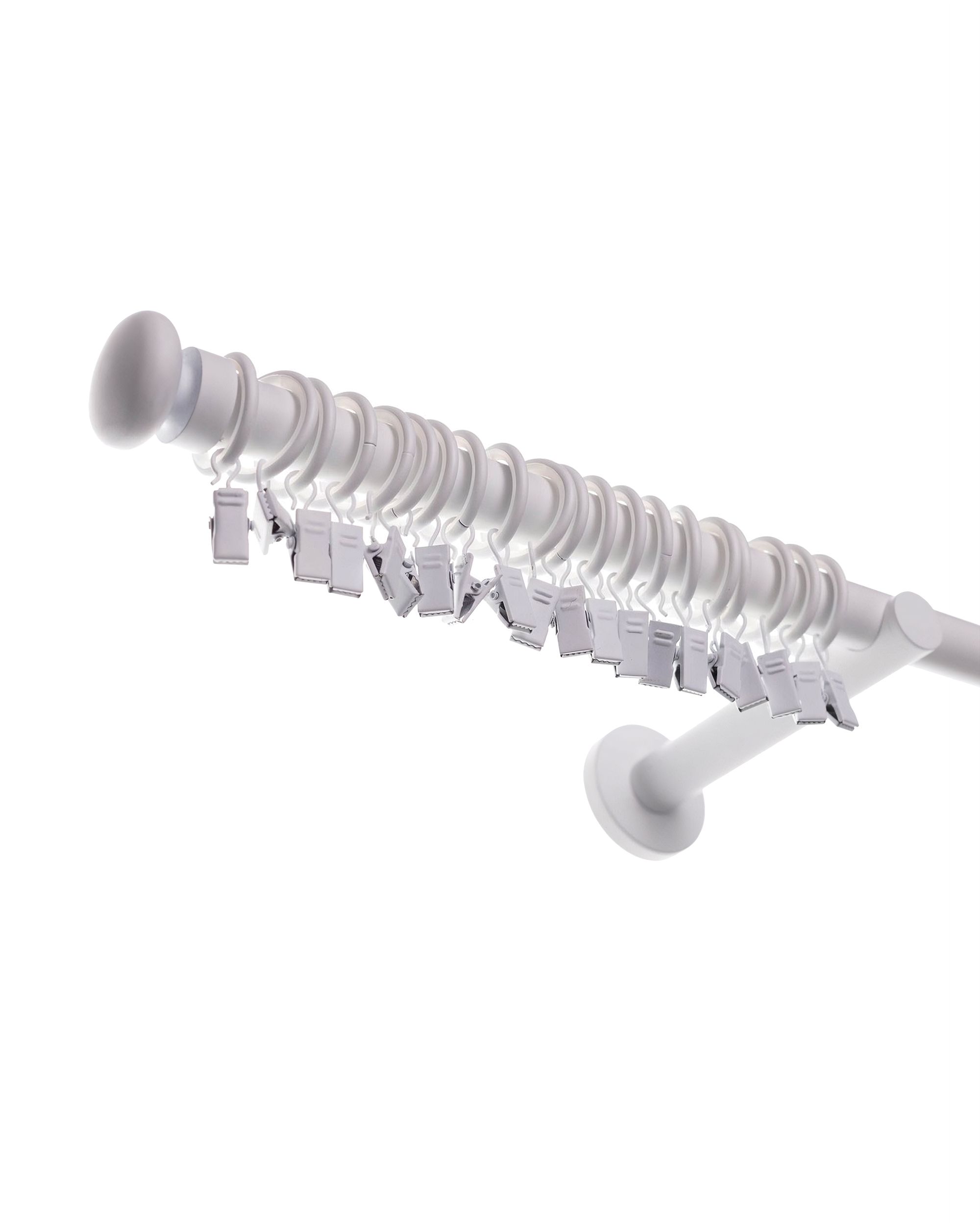 Single curtain rod Modern white matt 200cm (hover)
