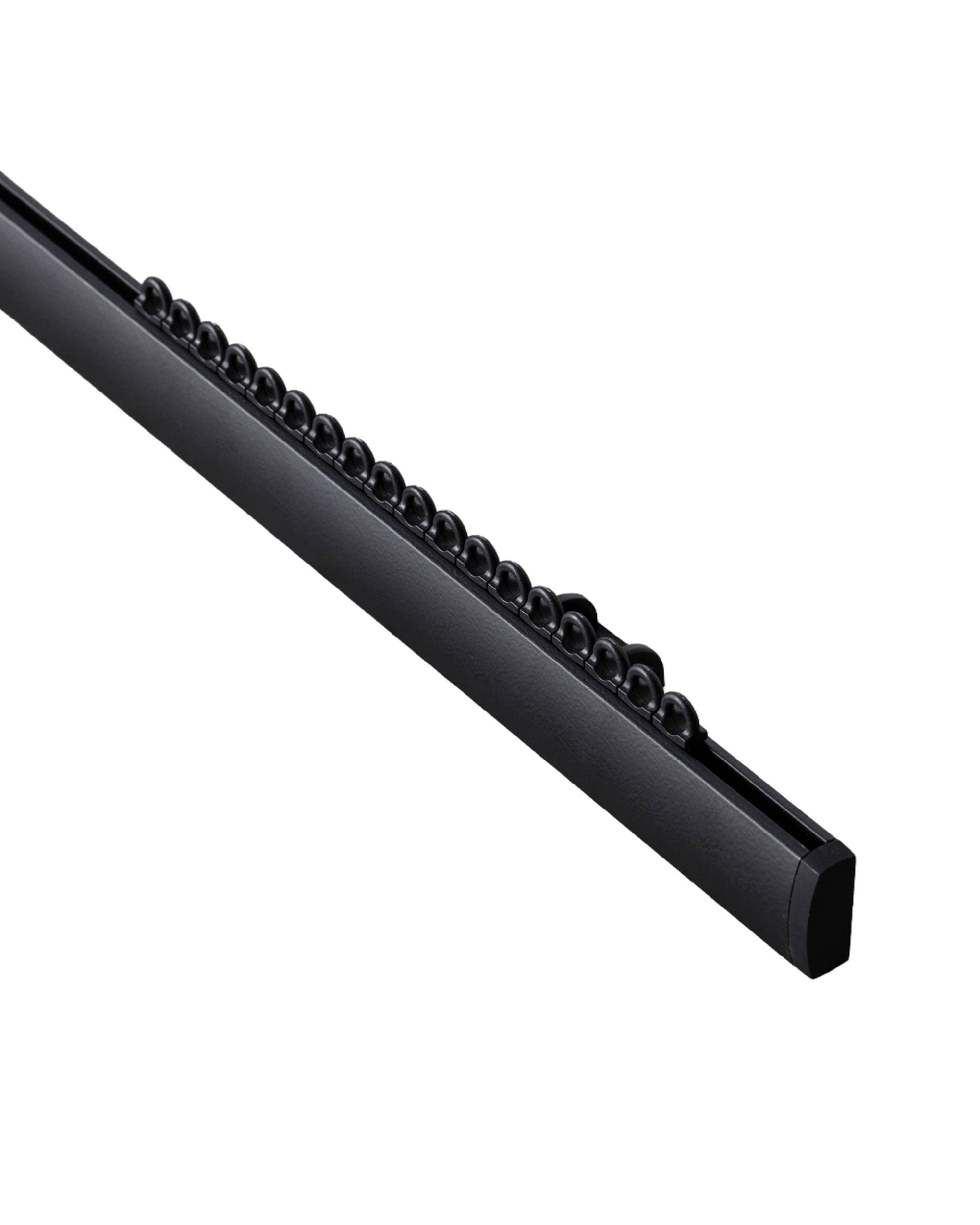 Premium aluminium ceiling rail single 150cm black - set