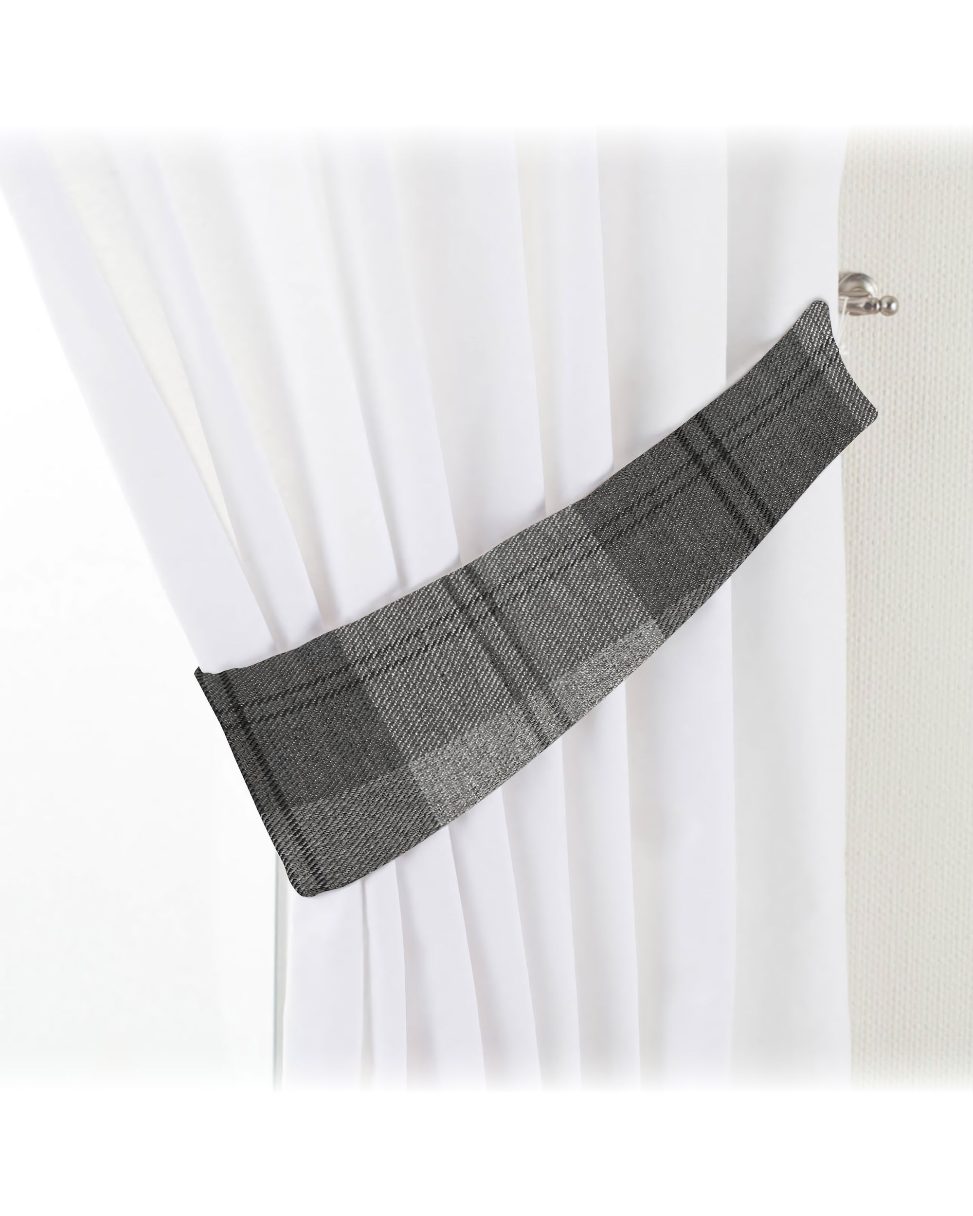 Victoria tieback product colour grey fabric structured, patterned