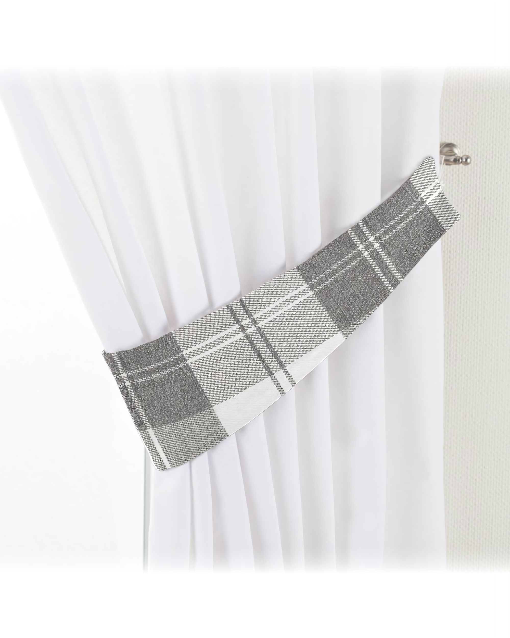 Victoria tieback product colour grey fabric structured, patterned