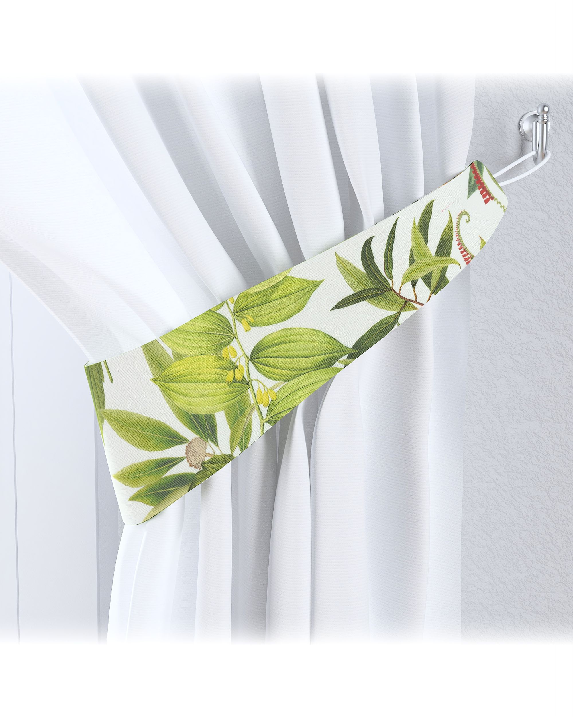 Victoria tieback product colour green fabric patterned