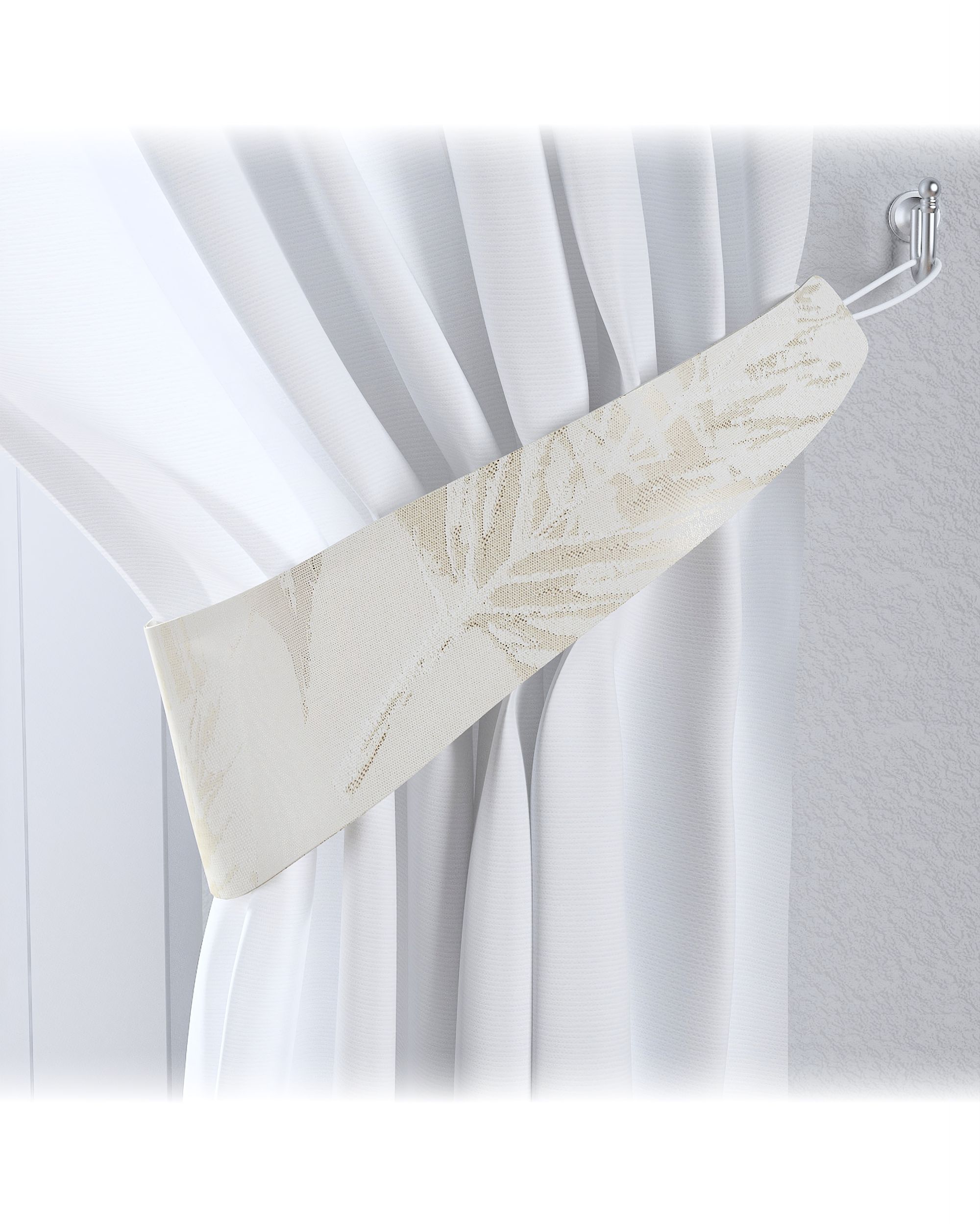 Victoria tieback product colour green fabric gloss, structured, patterned